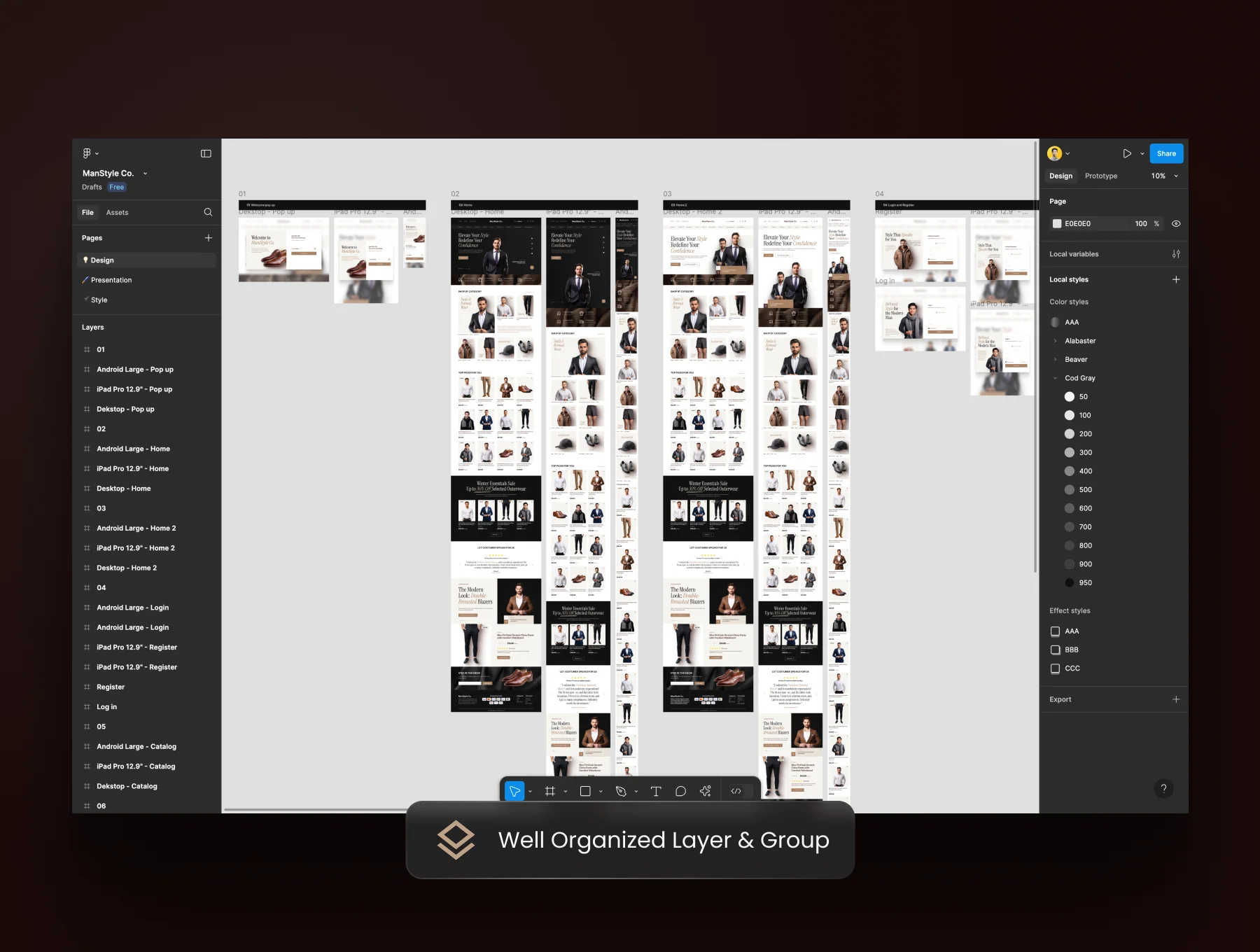 ManStyle Co. Men’s Fashion Website Figma UI Kit - Responsive E-Commerce Design 8