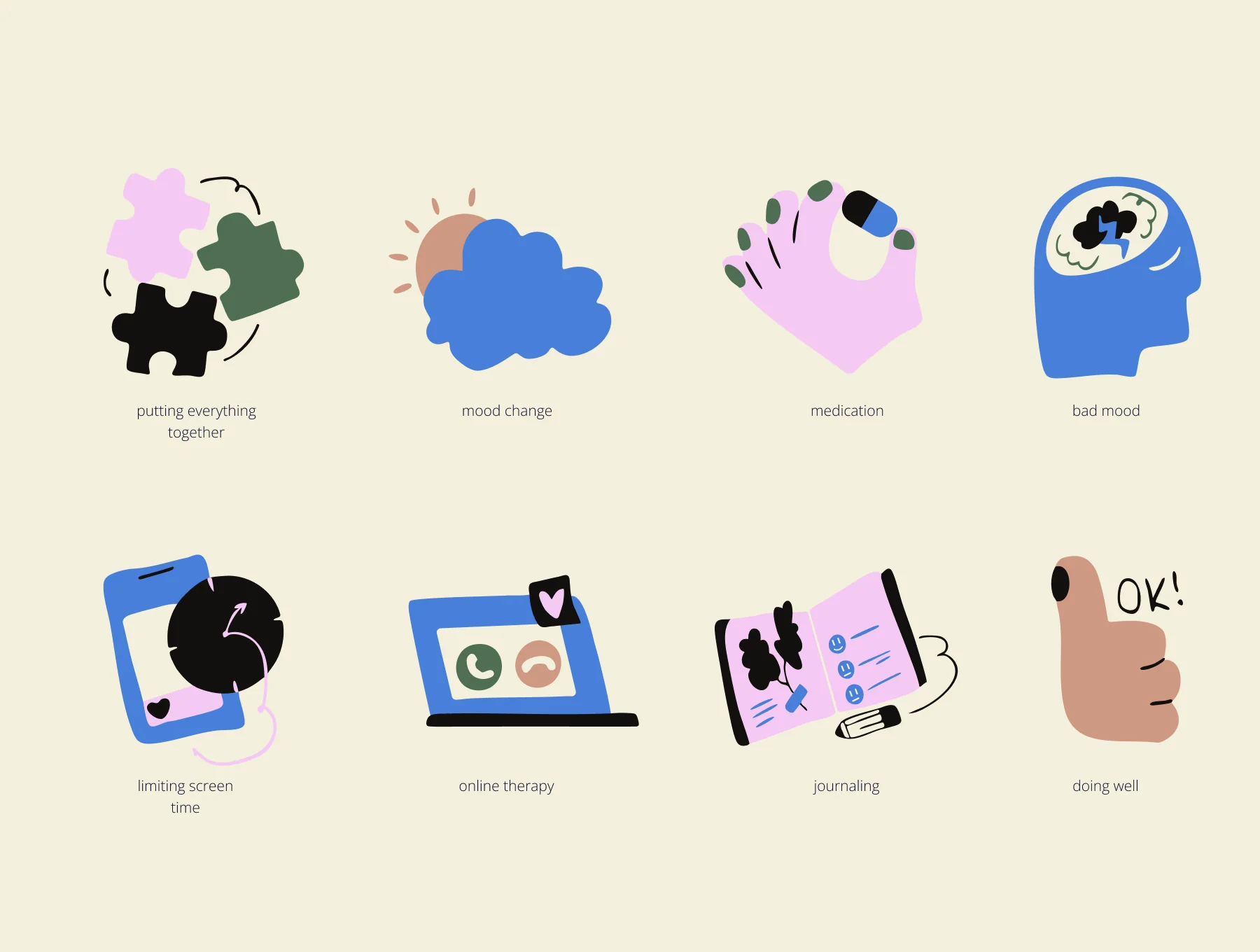 Therapy and Wellness Website Illustrations 5