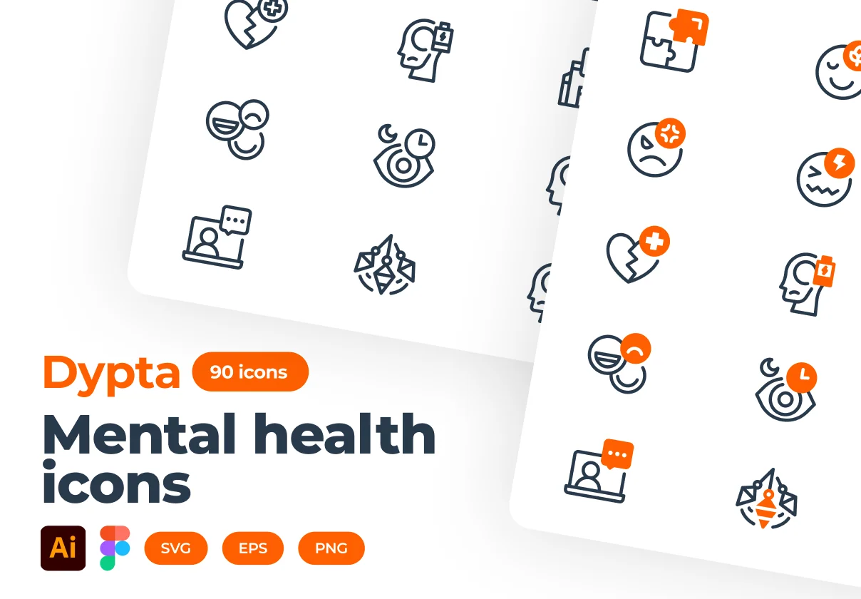 Mental Health Icon Set