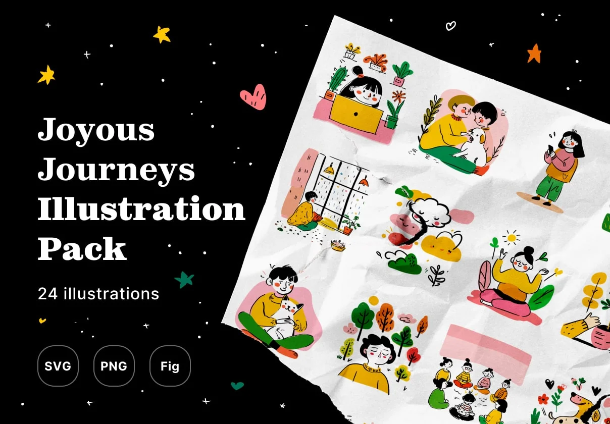 Joyous Journeys Illustration Pack