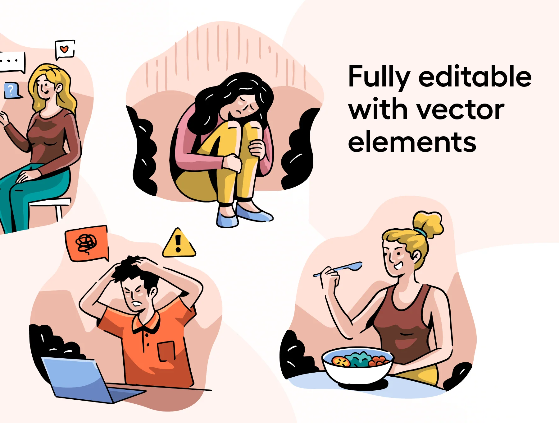 Mentally - Mental health Illustration Set 2