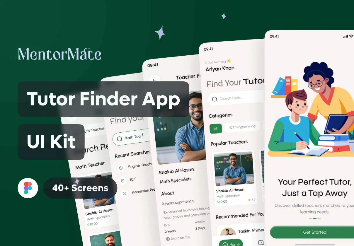 MentorMate - Tutor Finder App UI Kit