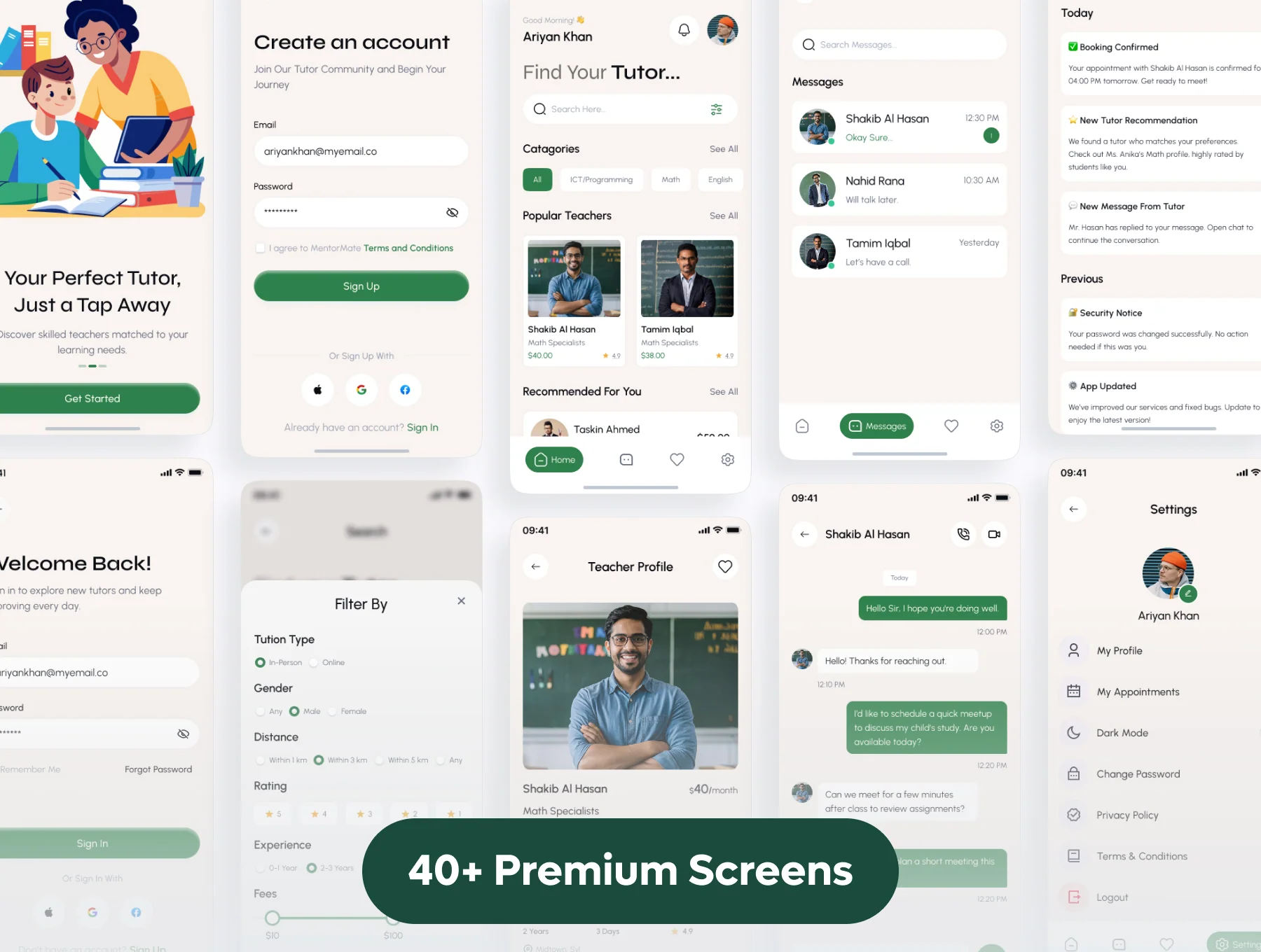 MentorMate -  Tutor Finder App UI Kit 2