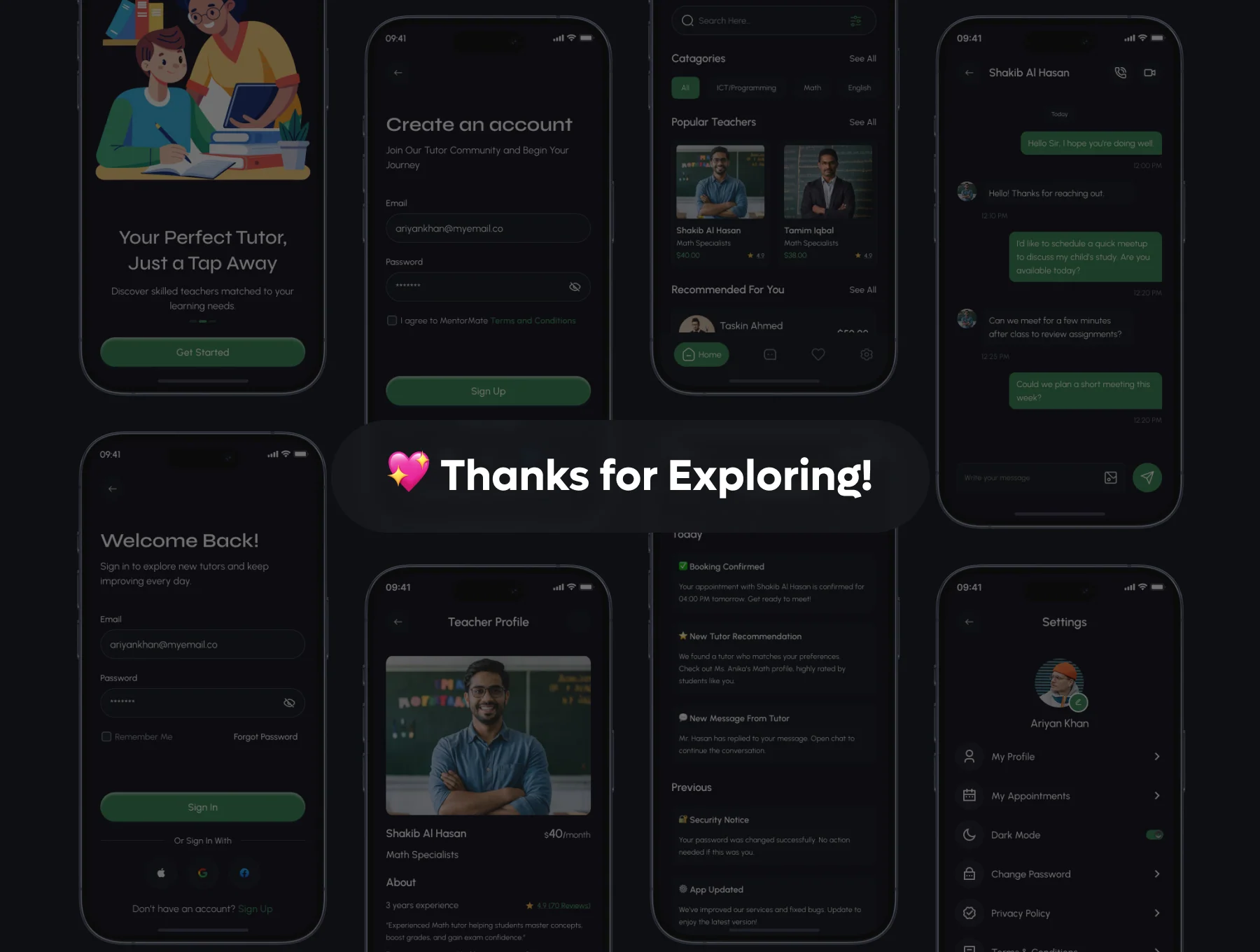 MentorMate -  Tutor Finder App UI Kit 6
