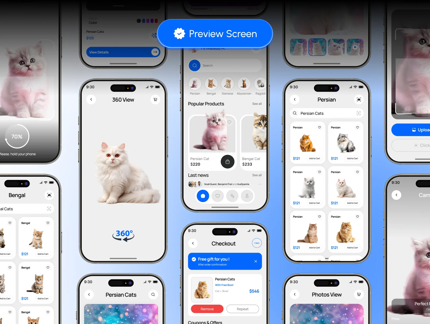 MeowMart - E-commerce Pet Marketplace App UI Kit 3