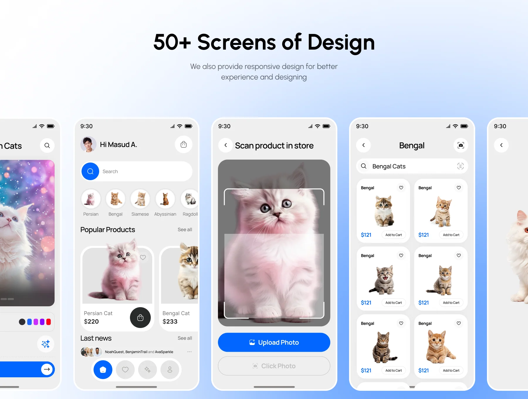 MeowMart - E-commerce Pet Marketplace App UI Kit 4