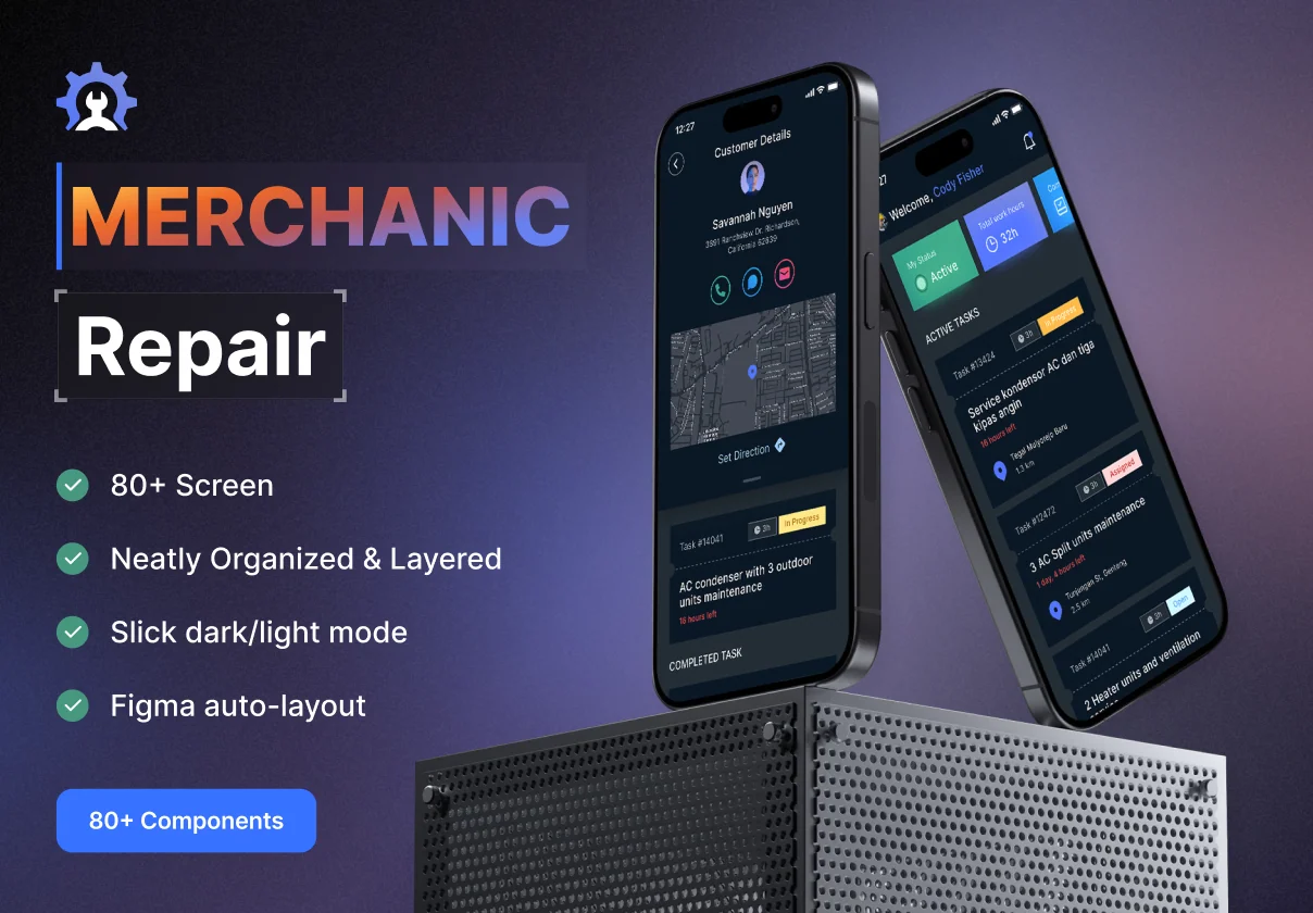 Merchanic Repair - Mobile App (UI KIT)