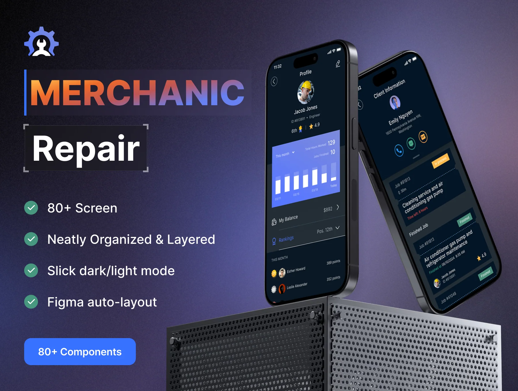 Merchanic Repair - Mobile App (UI KIT)