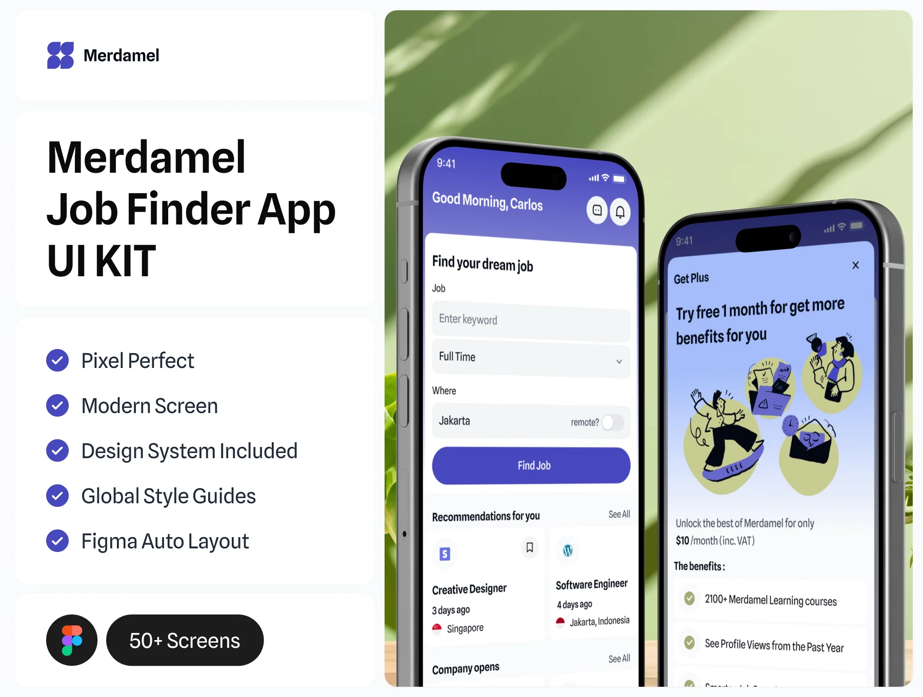 Merdamel - Job Finder App UI Kit