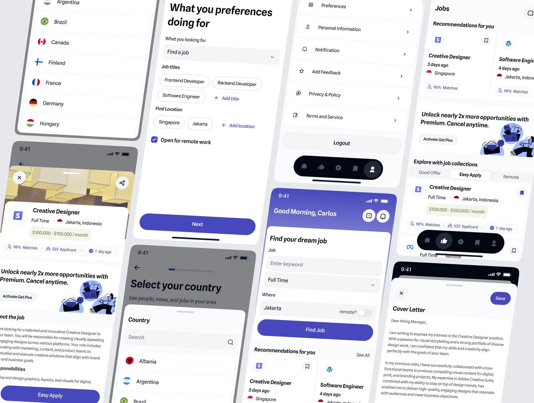 Merdamel - Job Finder App UI Kit 7