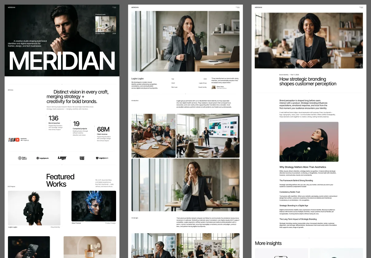 Meridian – Creative Agency Website Template