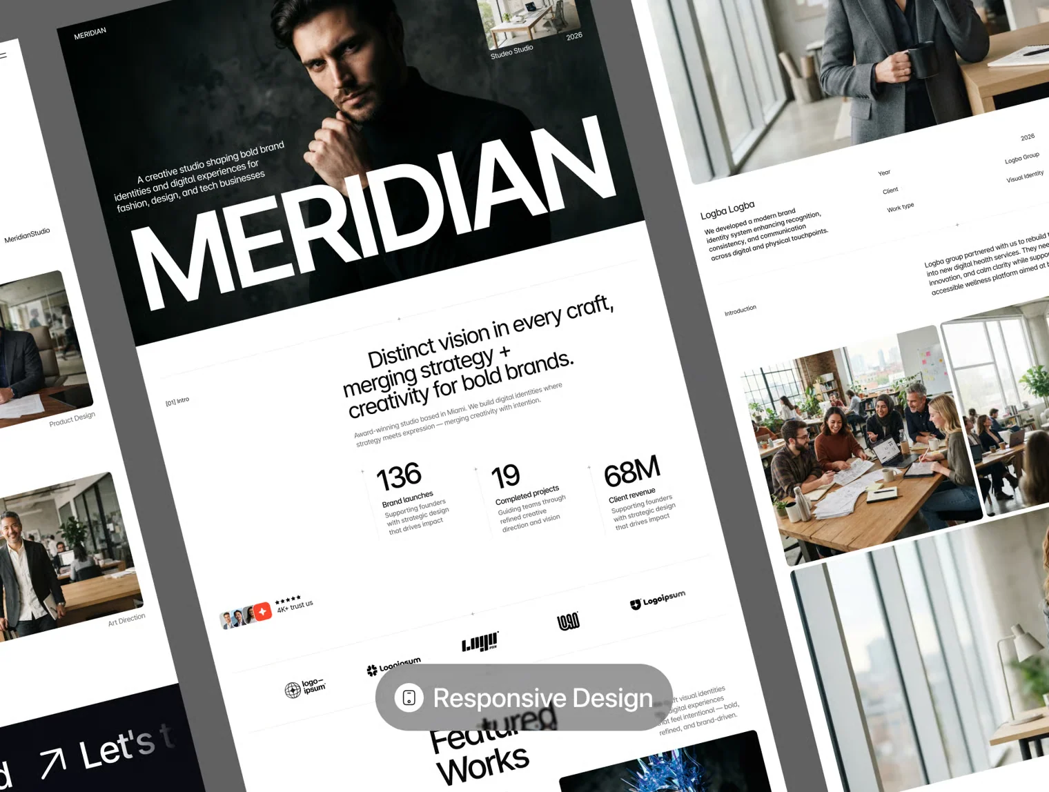 Meridian – Creative Agency Website Template 3