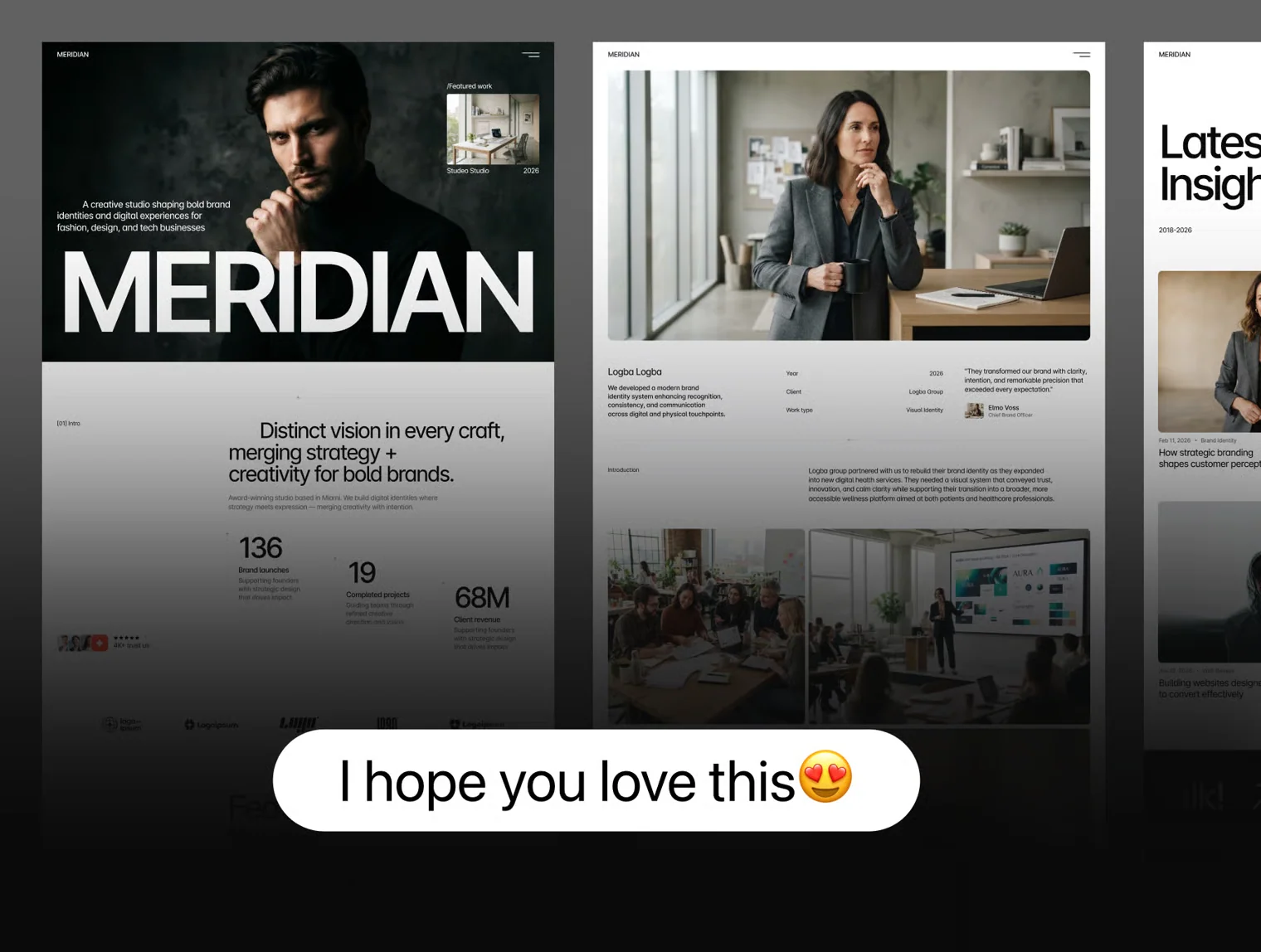 Meridian – Creative Agency Website Template 6