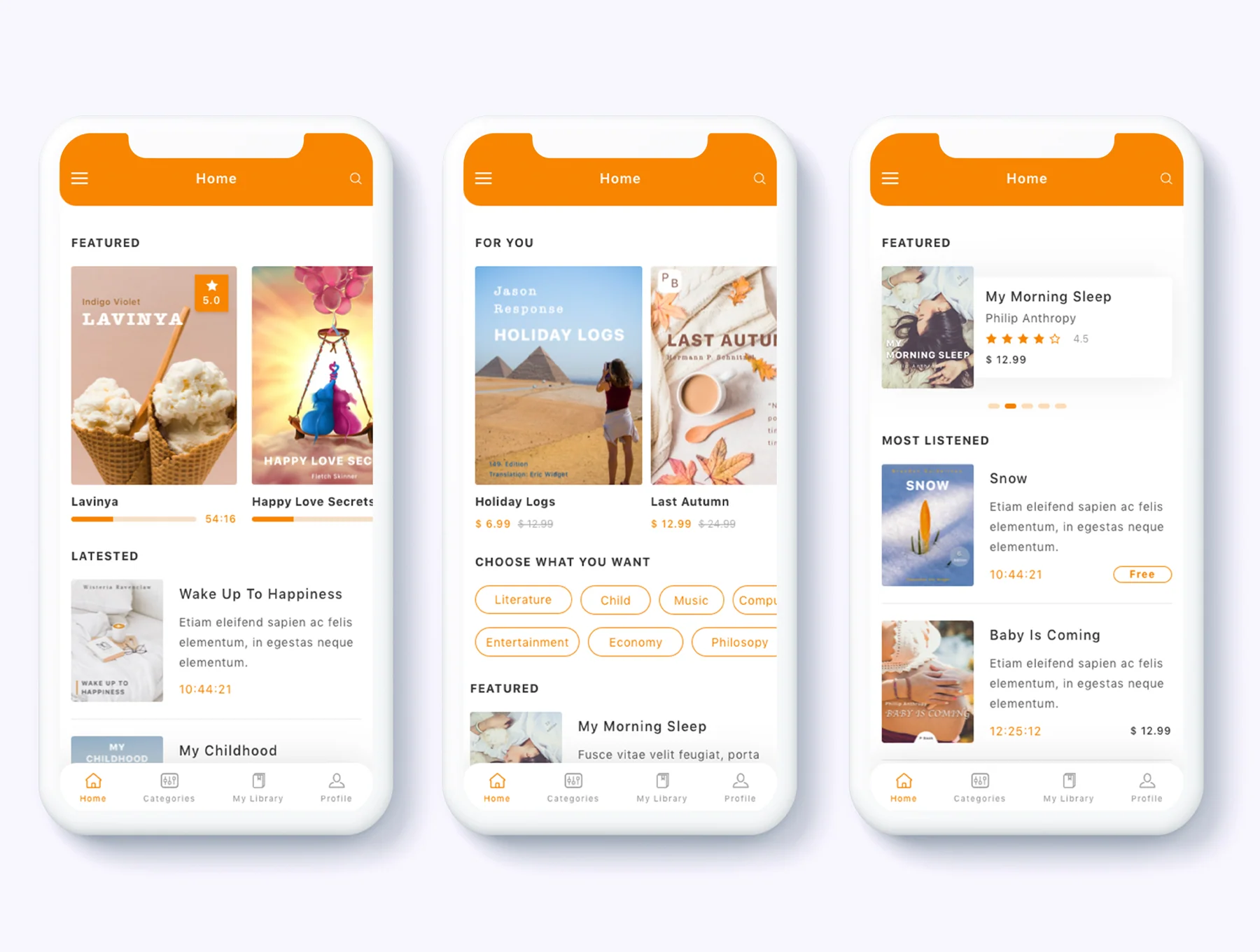 Meron - e-Book and Audio Book App UI Kit 4
