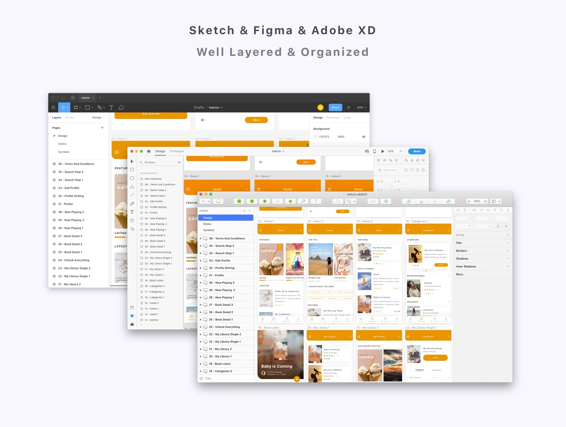 Meron - e-Book and Audio Book App UI Kit 5
