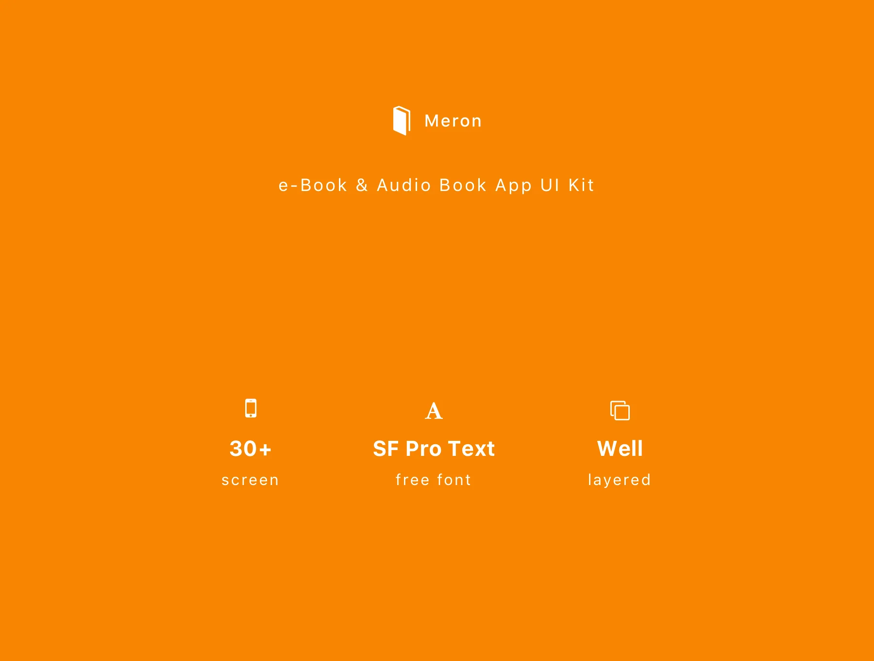 Meron - e-Book and Audio Book App UI Kit 6