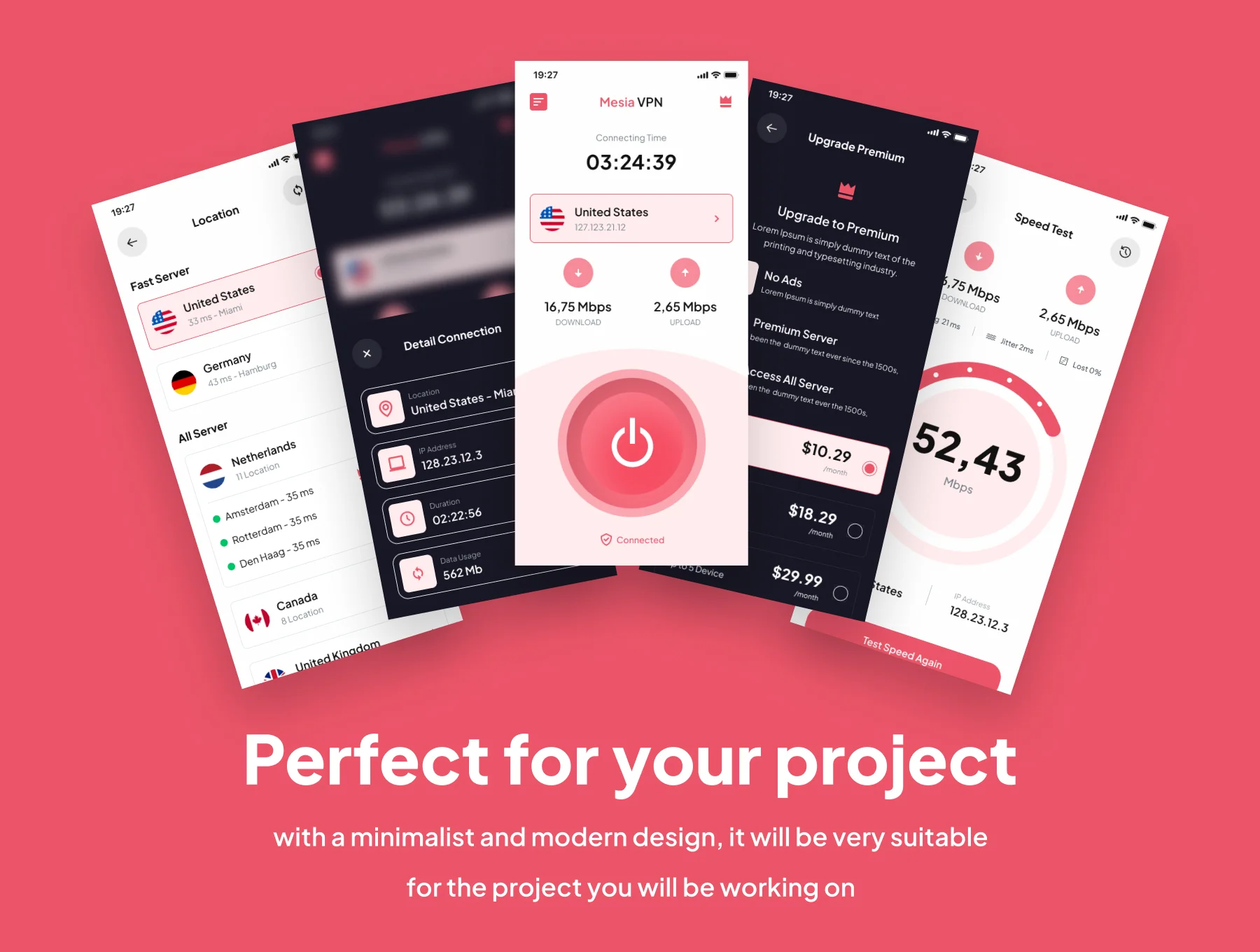 Mesia VPN - VPN Mobile App UI Kits 4