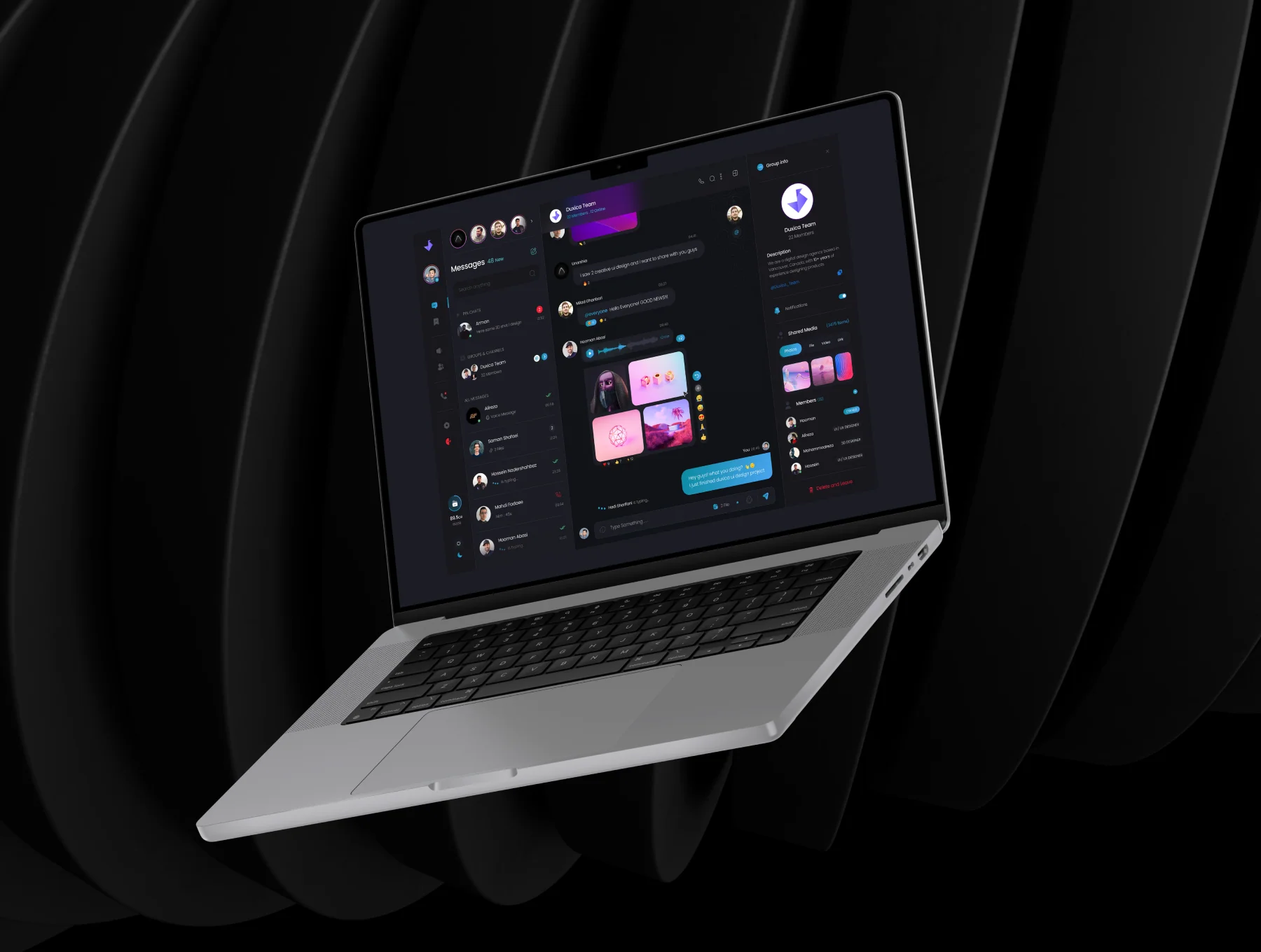 Messenger Mobile and Desktop App UI Kit 6
