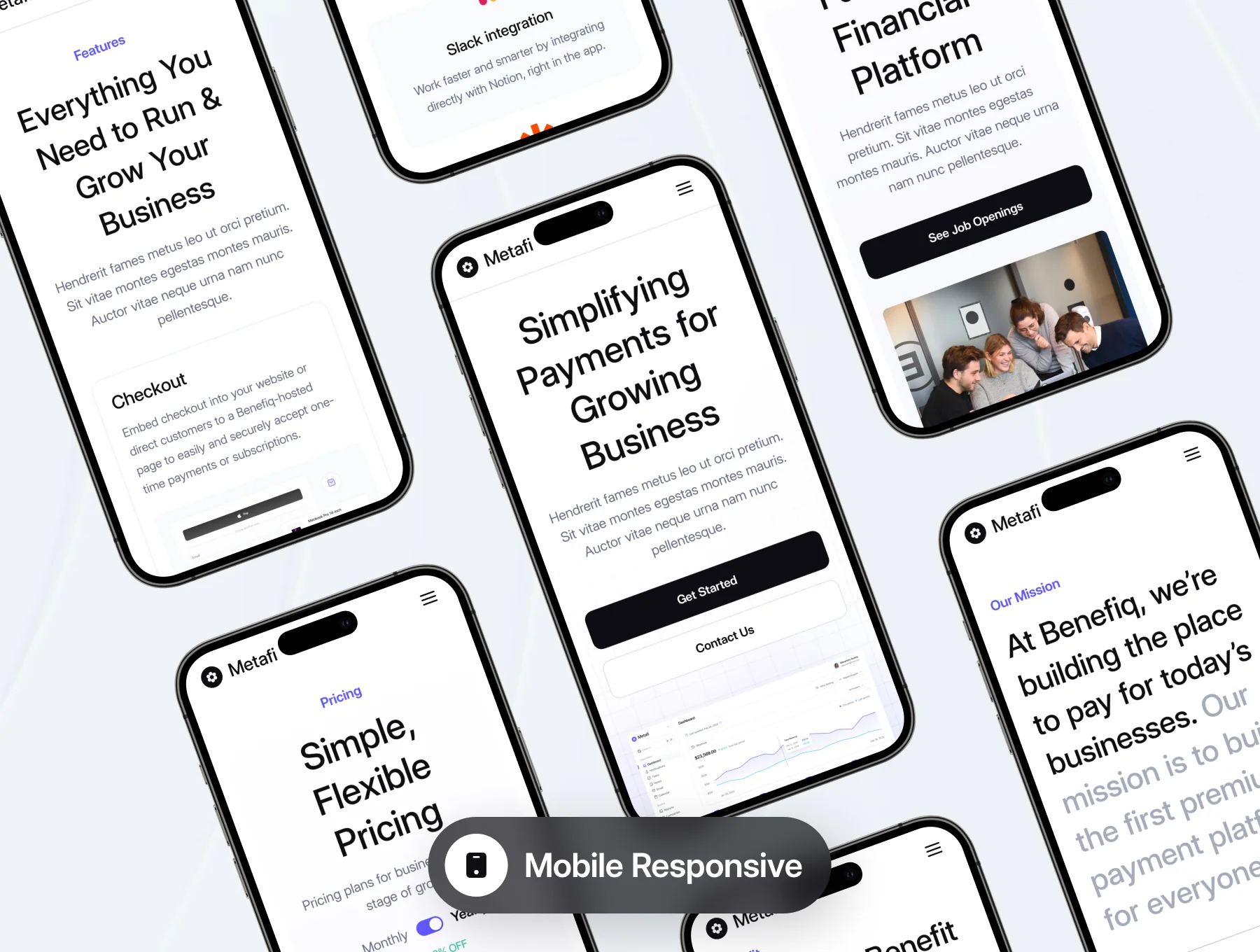 Metafi - SaaS - Website Template UI Kit 6