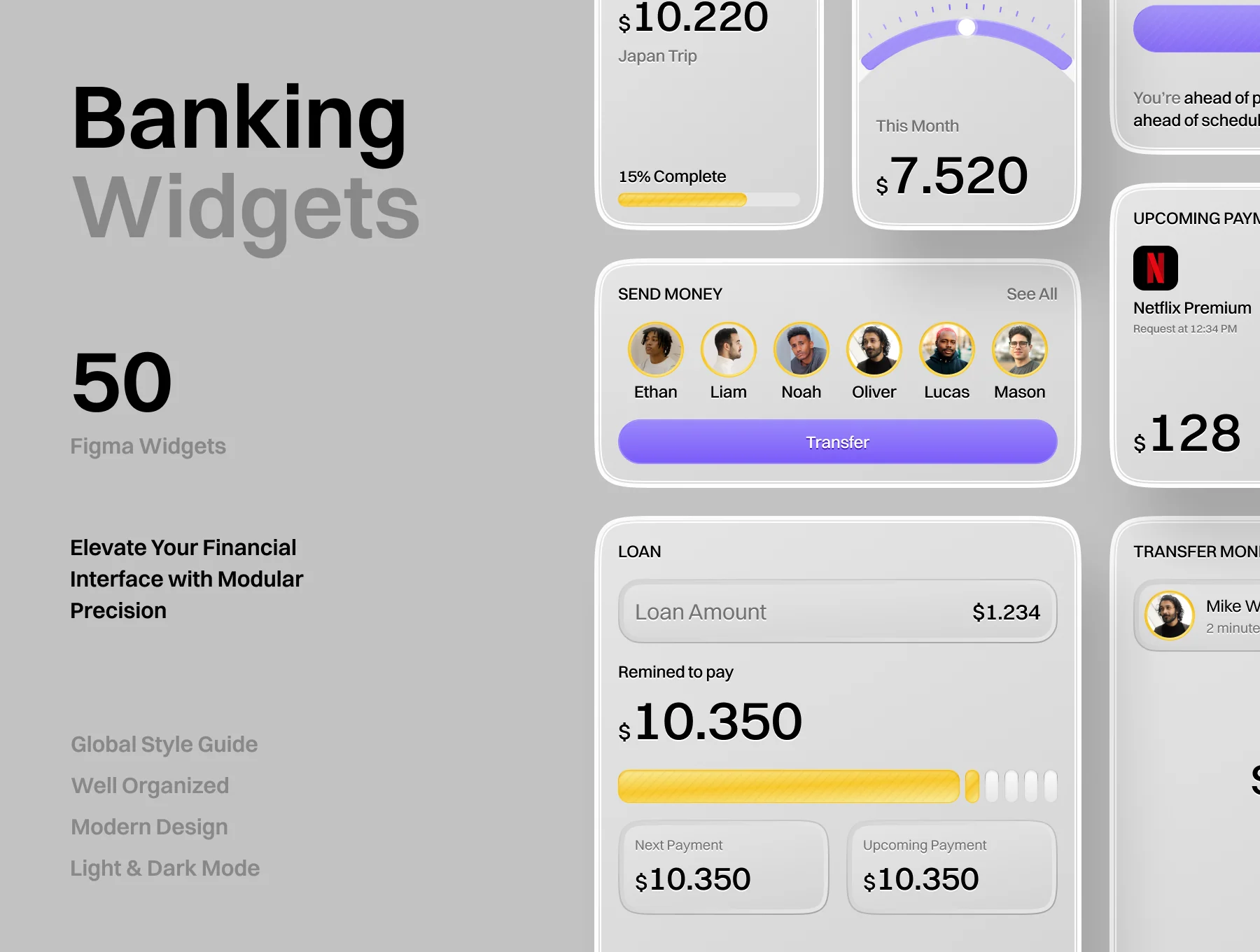 MetalBank – Banking Widgets UI Kit