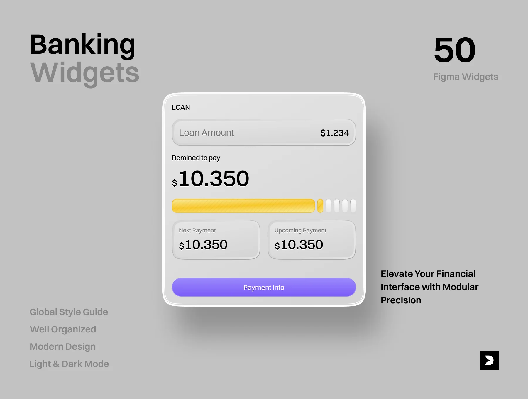 MetalBank – Banking Widgets UI Kit 2