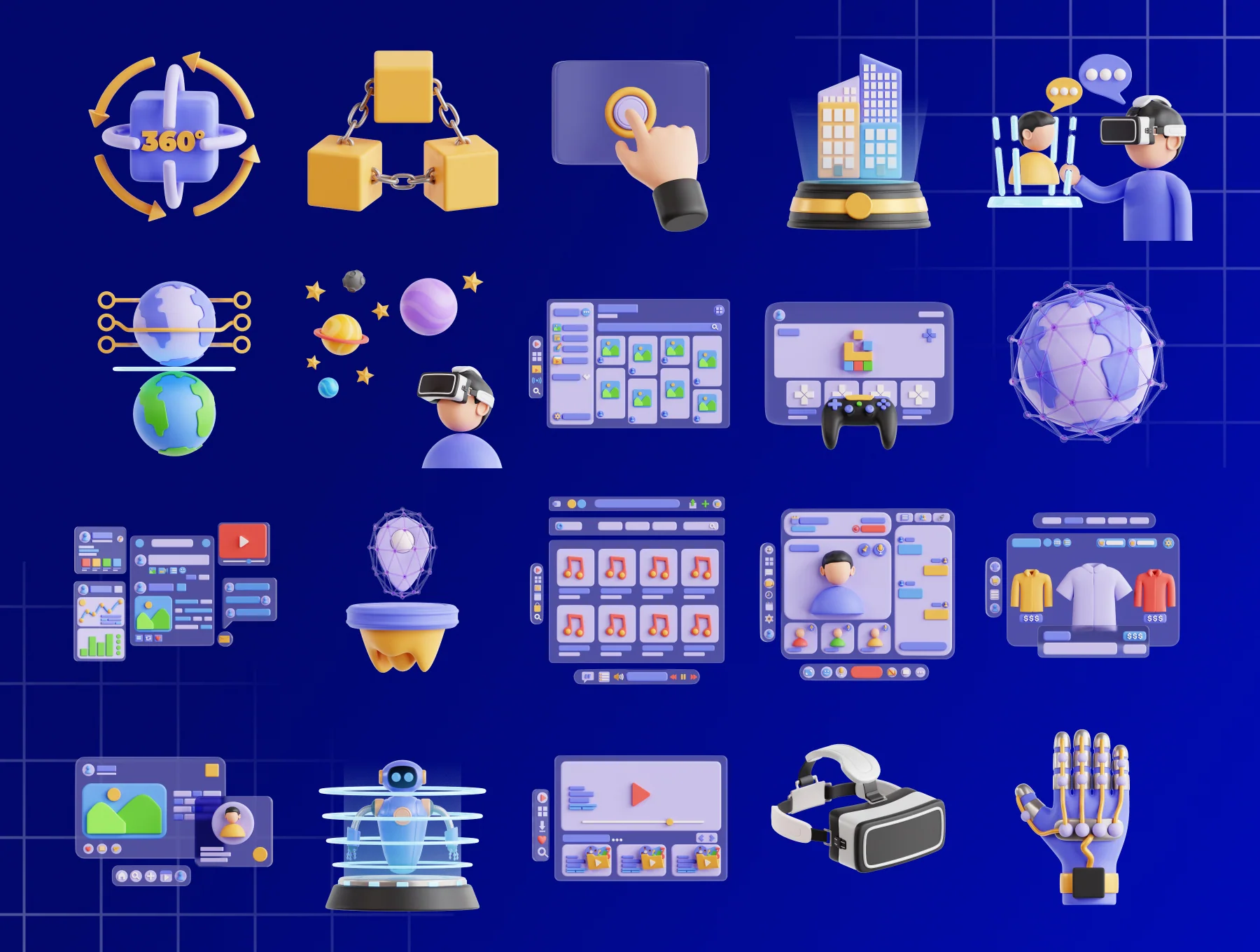 Metaverse 3D Icon Pack 5