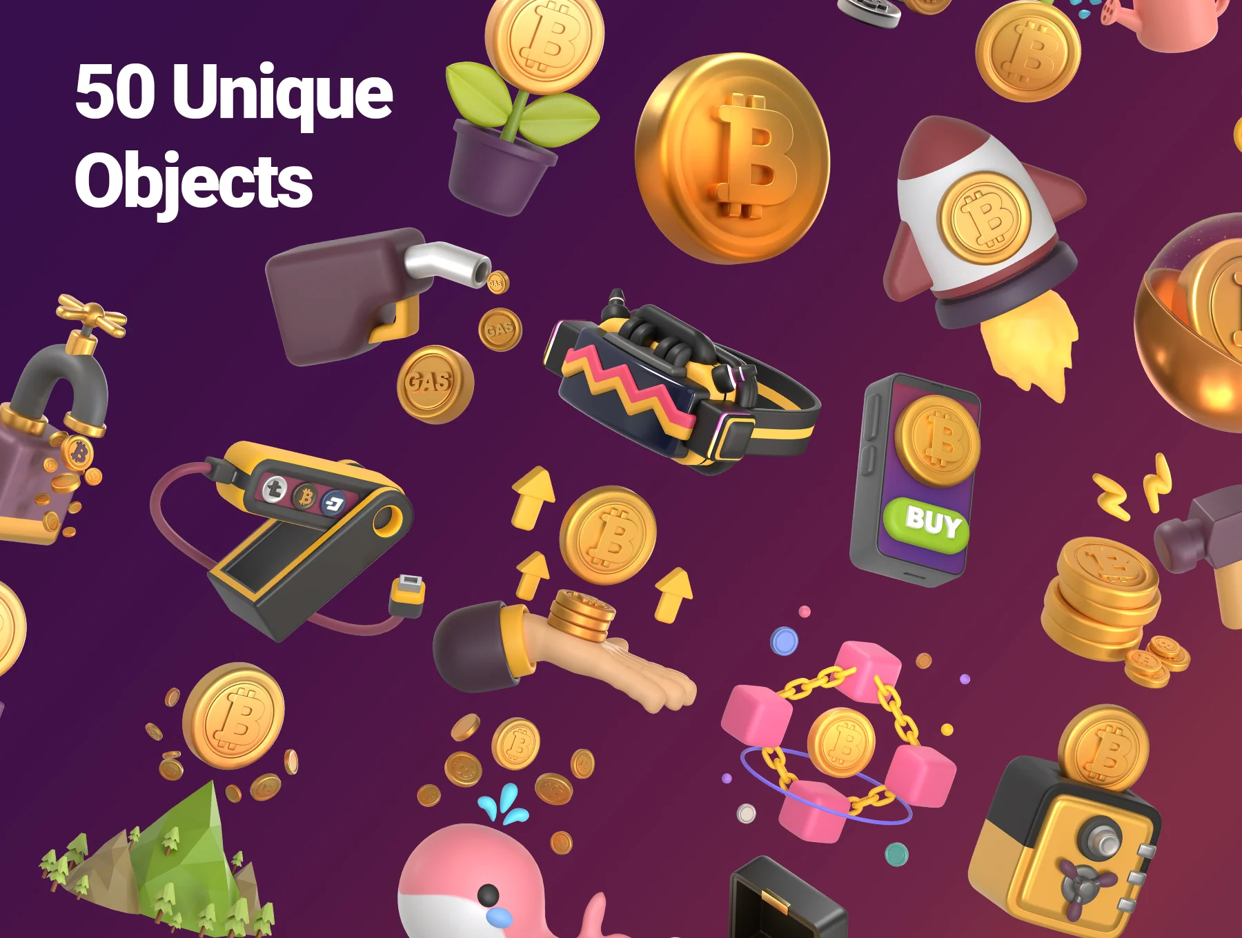 Metaverse 3D Icon Set Pack.1 5