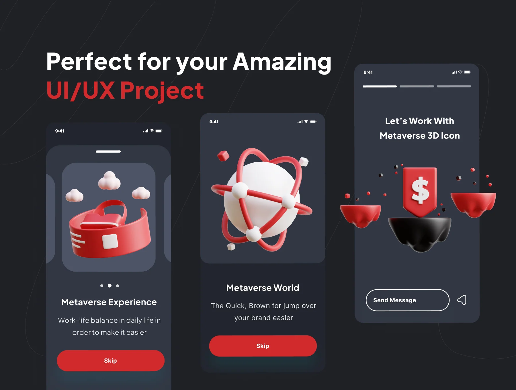 Metaverse 3D Icon Set 5