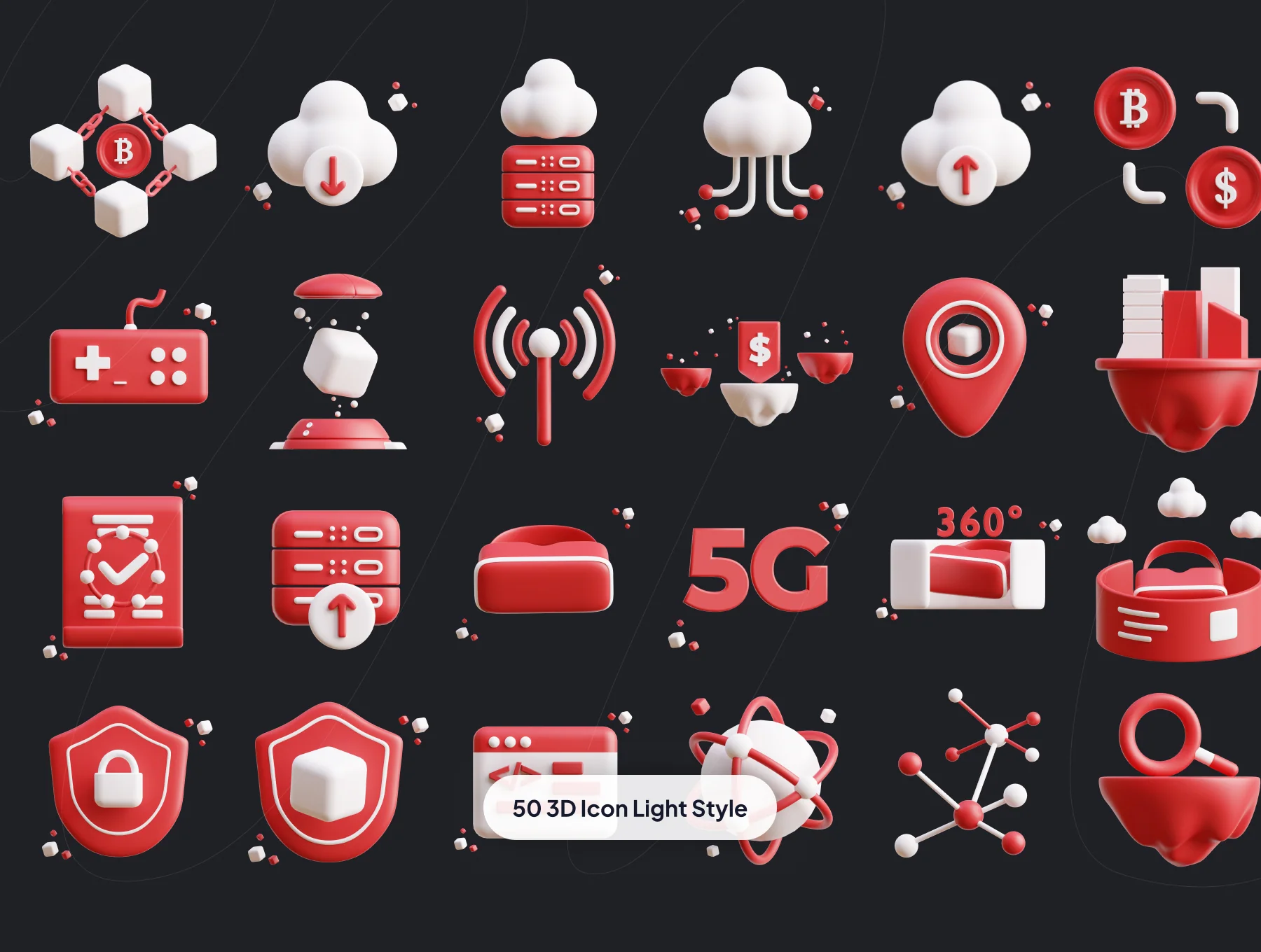 Metaverse 3D Icon Set 7