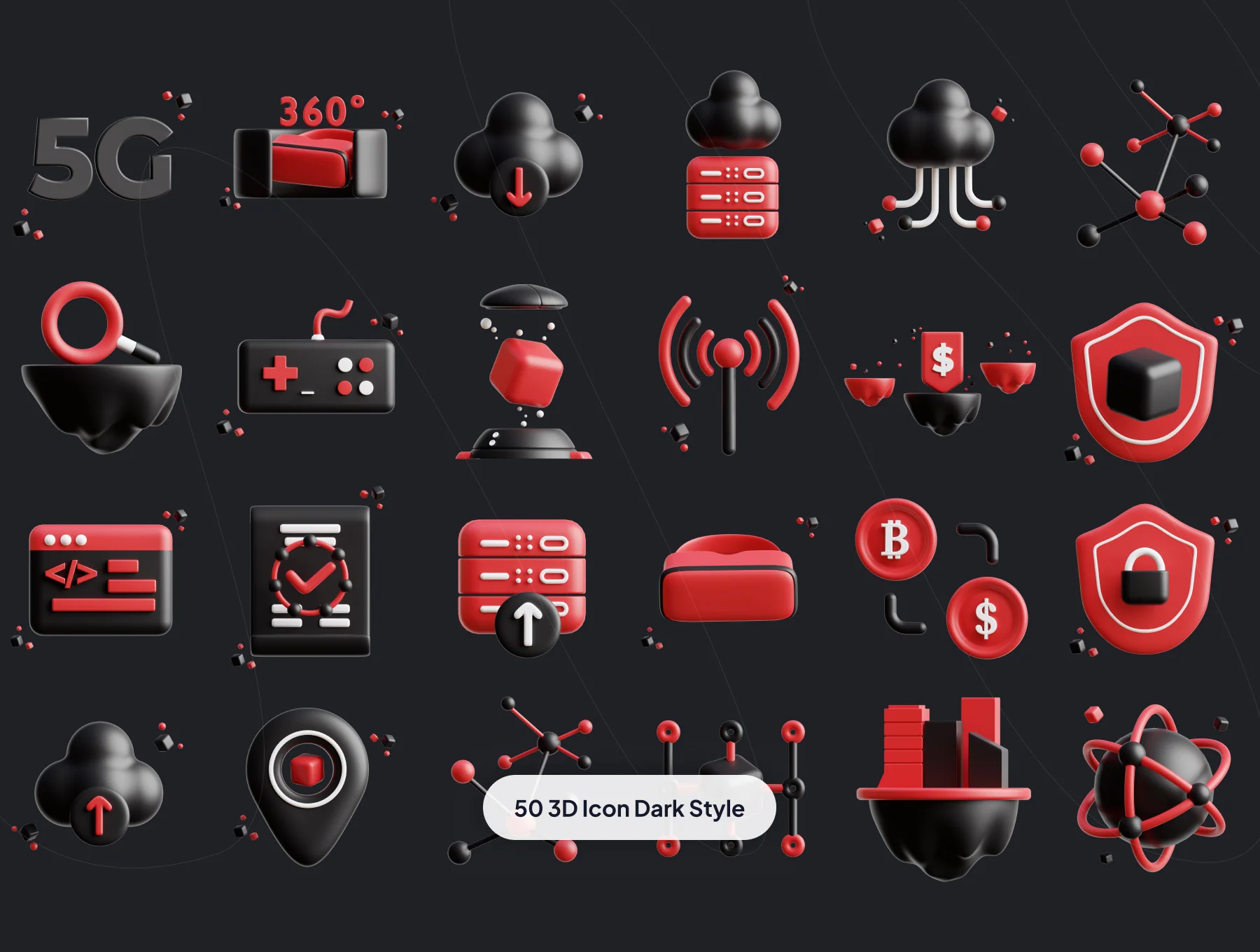 Metaverse 3D Icon Set 8