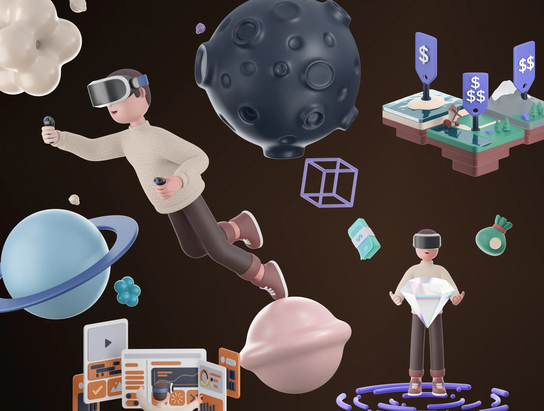 Metaverse 3D Illustrations 5