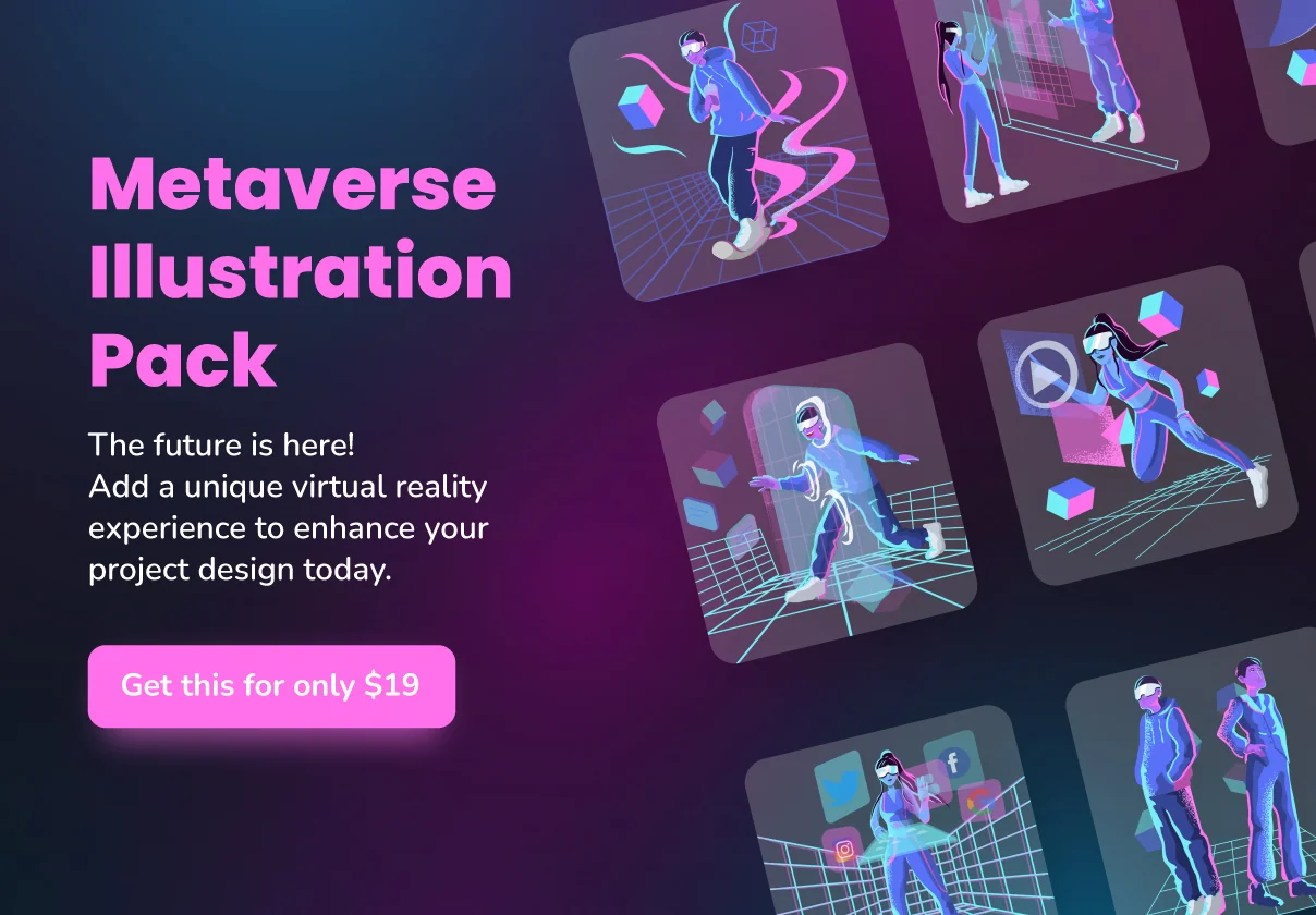 Metaverse Illustration Pack