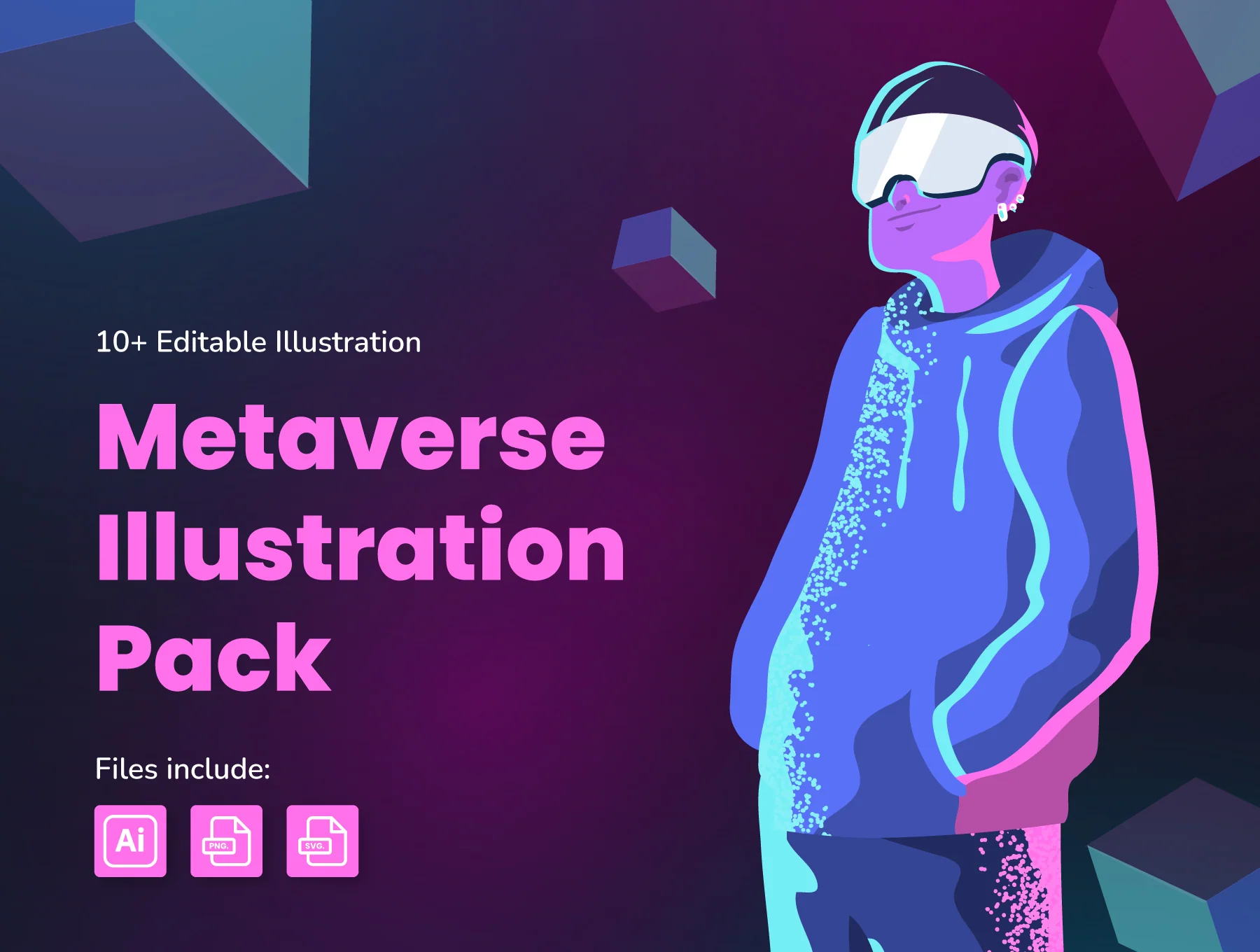 Metaverse Illustration Pack