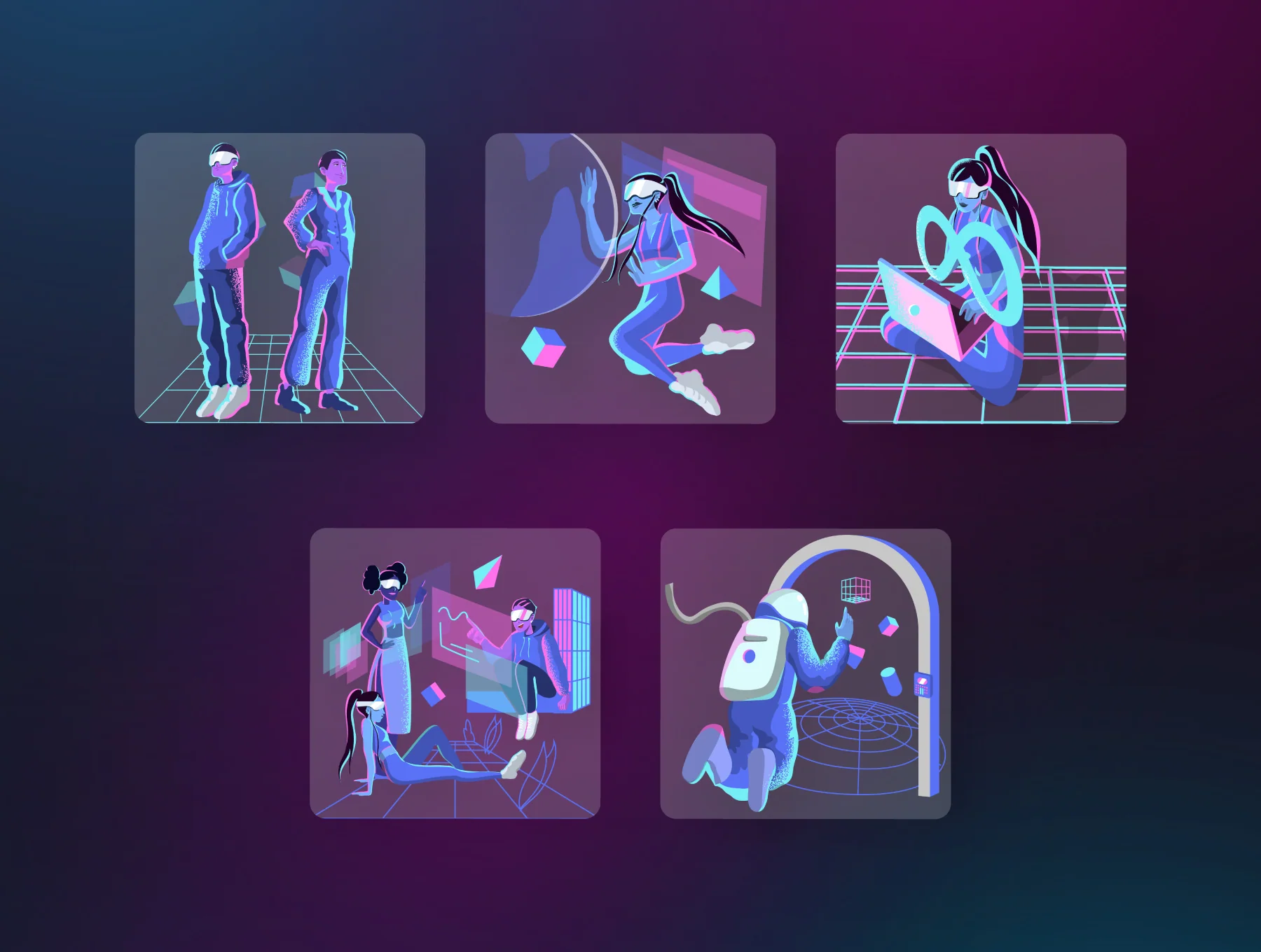 Metaverse Illustration Pack 4