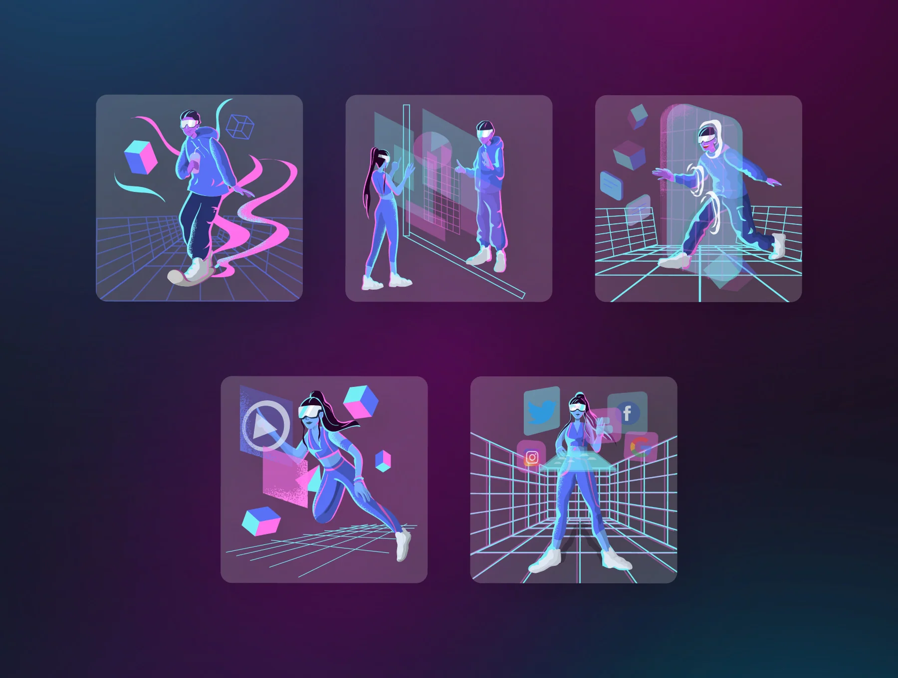 Metaverse Illustration Pack 5