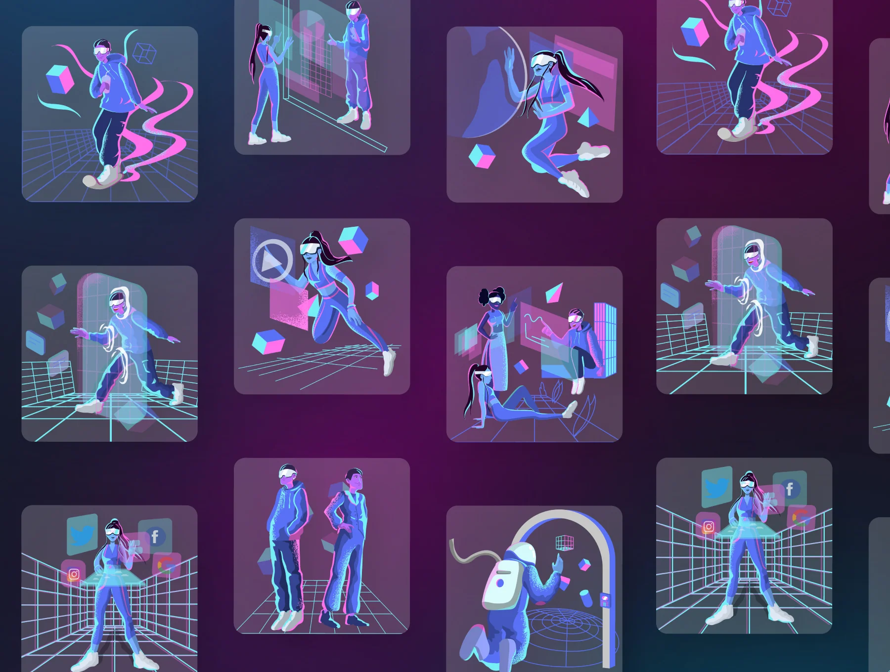 Metaverse Illustration Pack 8