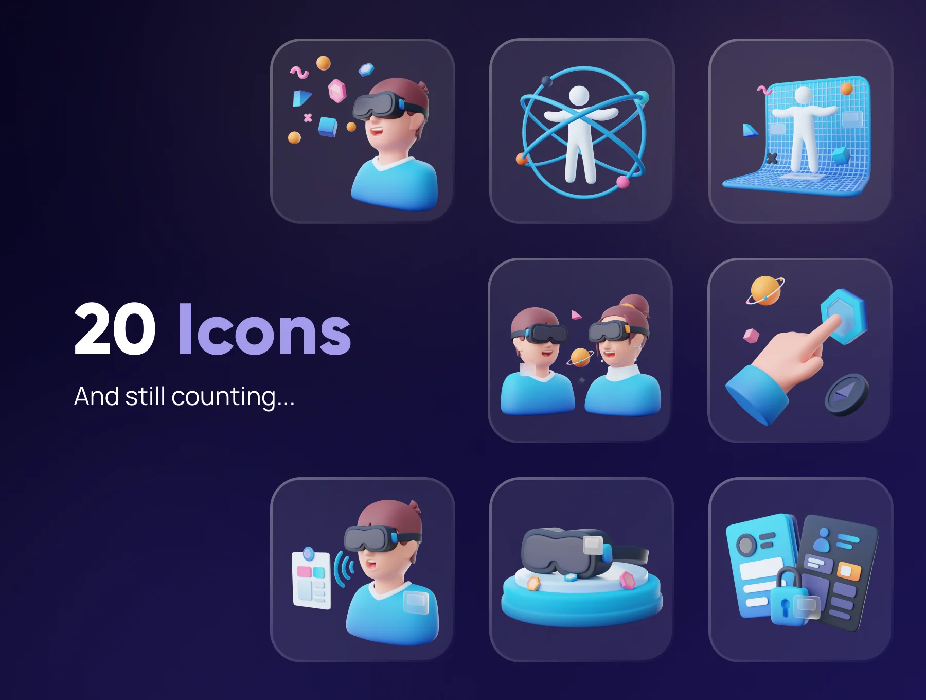 Metaversy - Metaverse 3D Icon Set 7