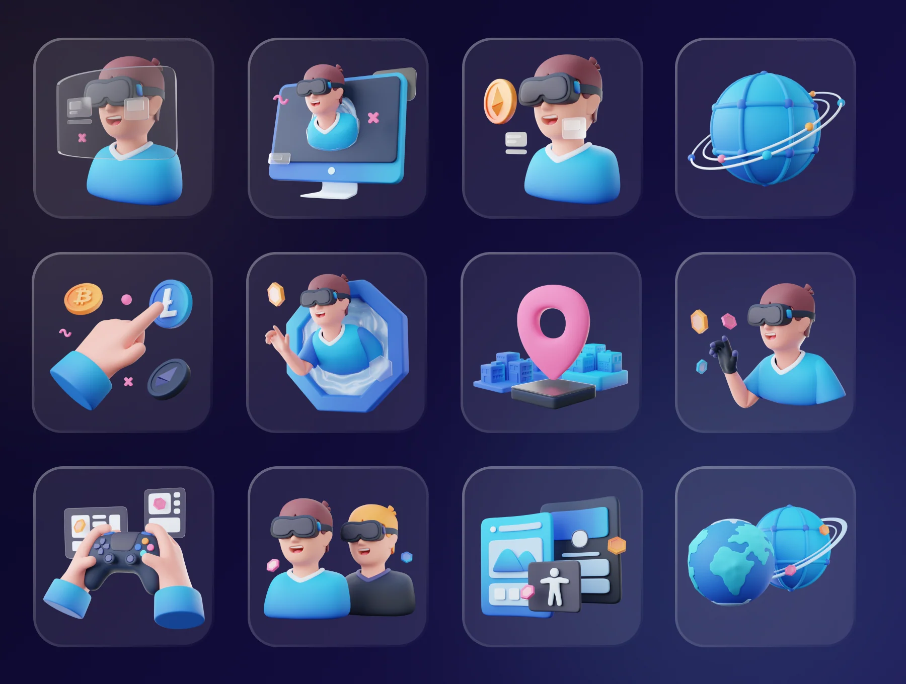 Metaversy - Metaverse 3D Icon Set 8