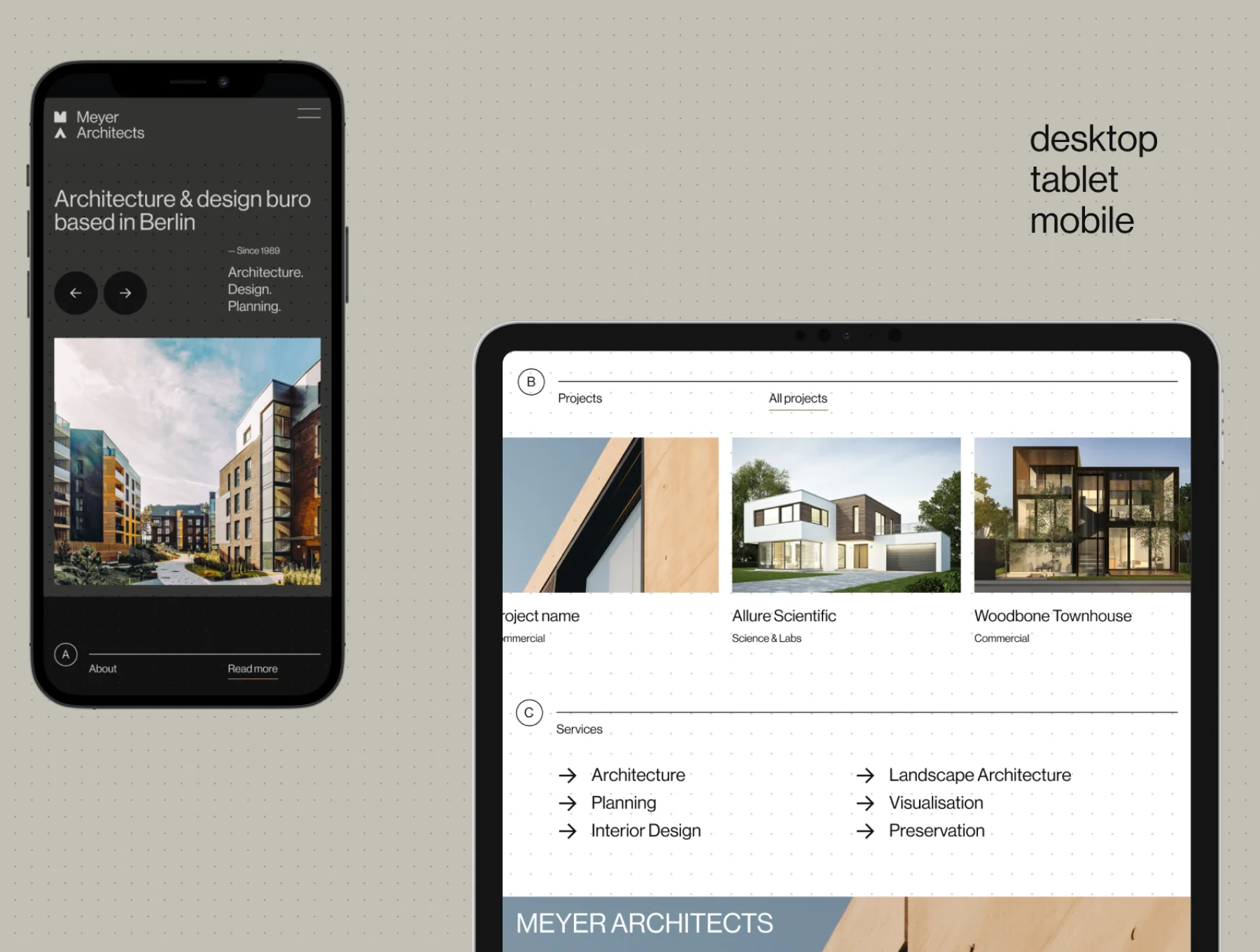Meyer Architects — Architecture Figma Template 3