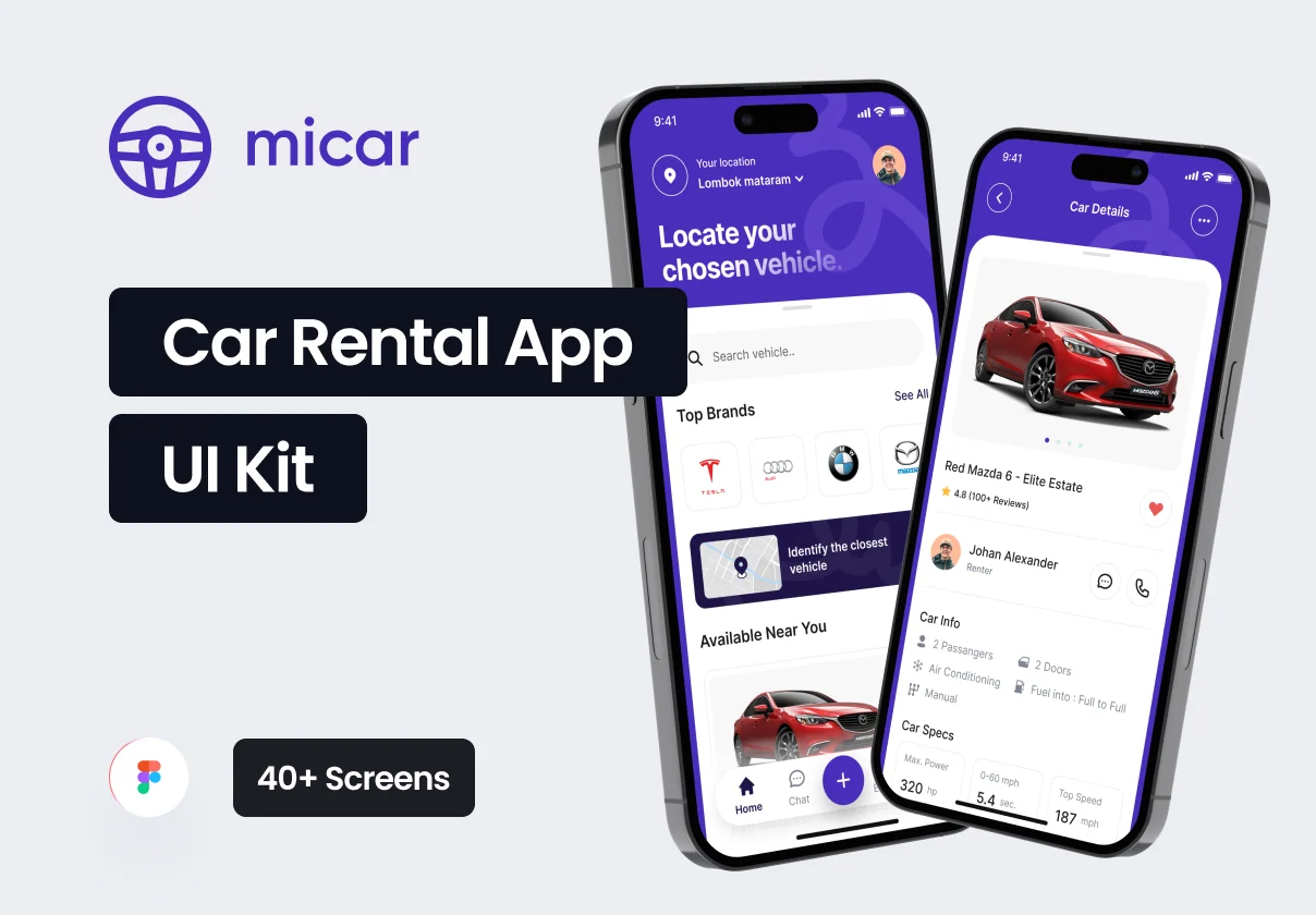 Micar - Car Rental App UI Kit