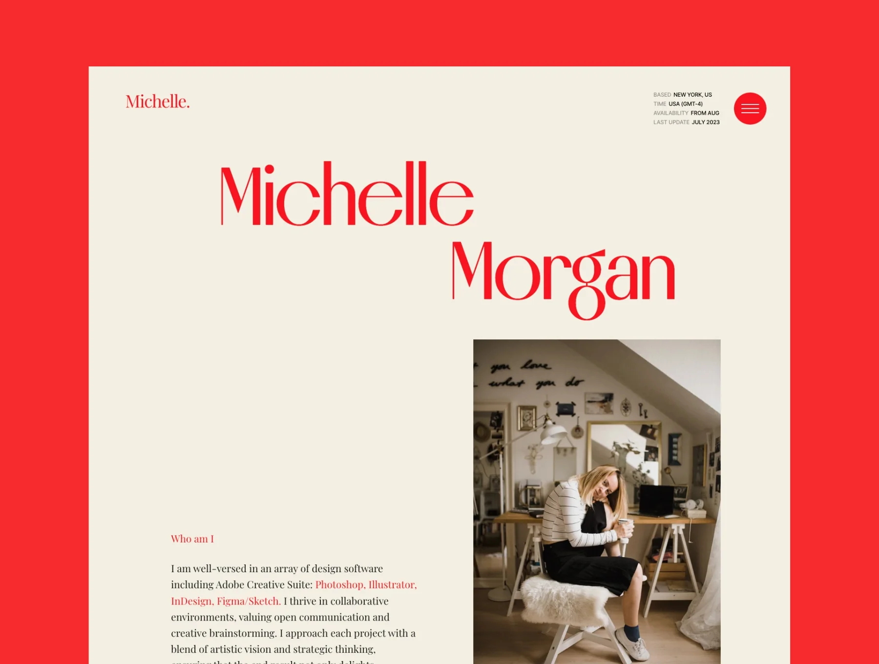 Michelle — Portfolio Template