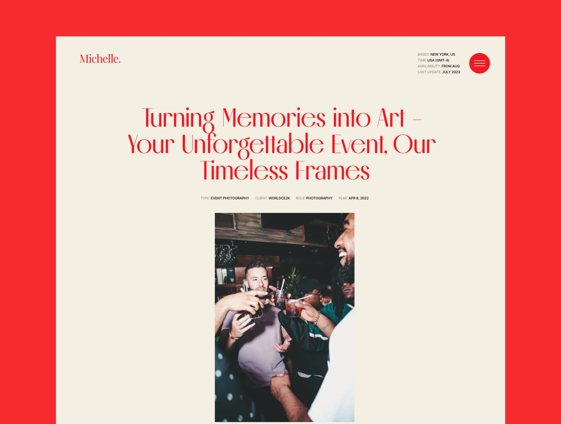 Michelle — Portfolio Template 4