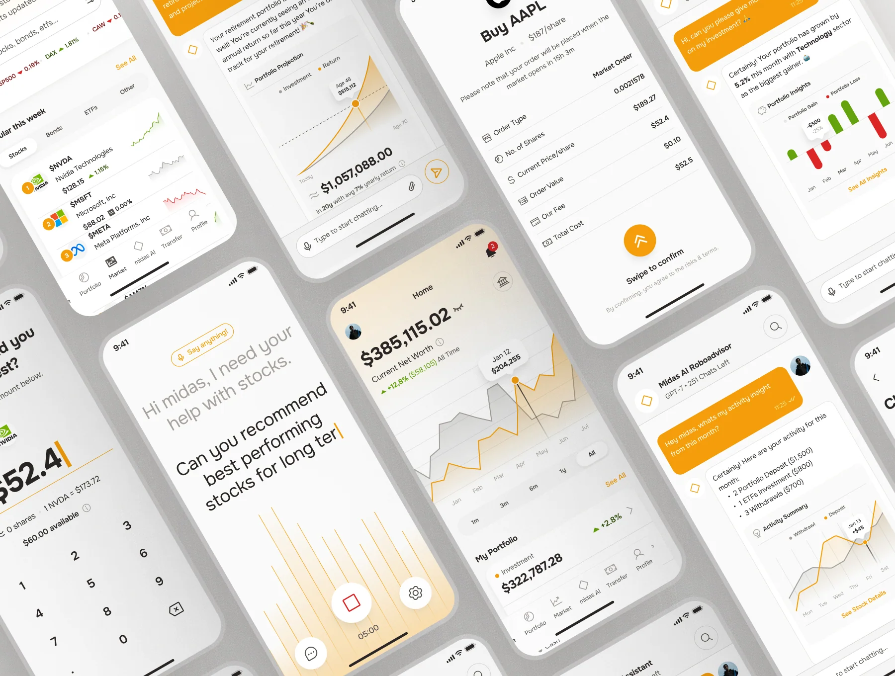 midasmind: AI Investing & Roboadvisor App UI Kit 3