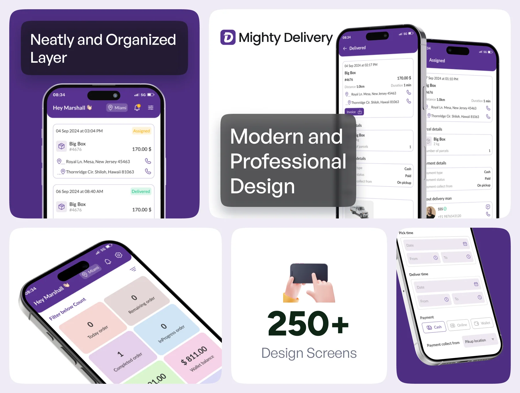 Mighty Delivery - on-demand delivery app UI Kit 2