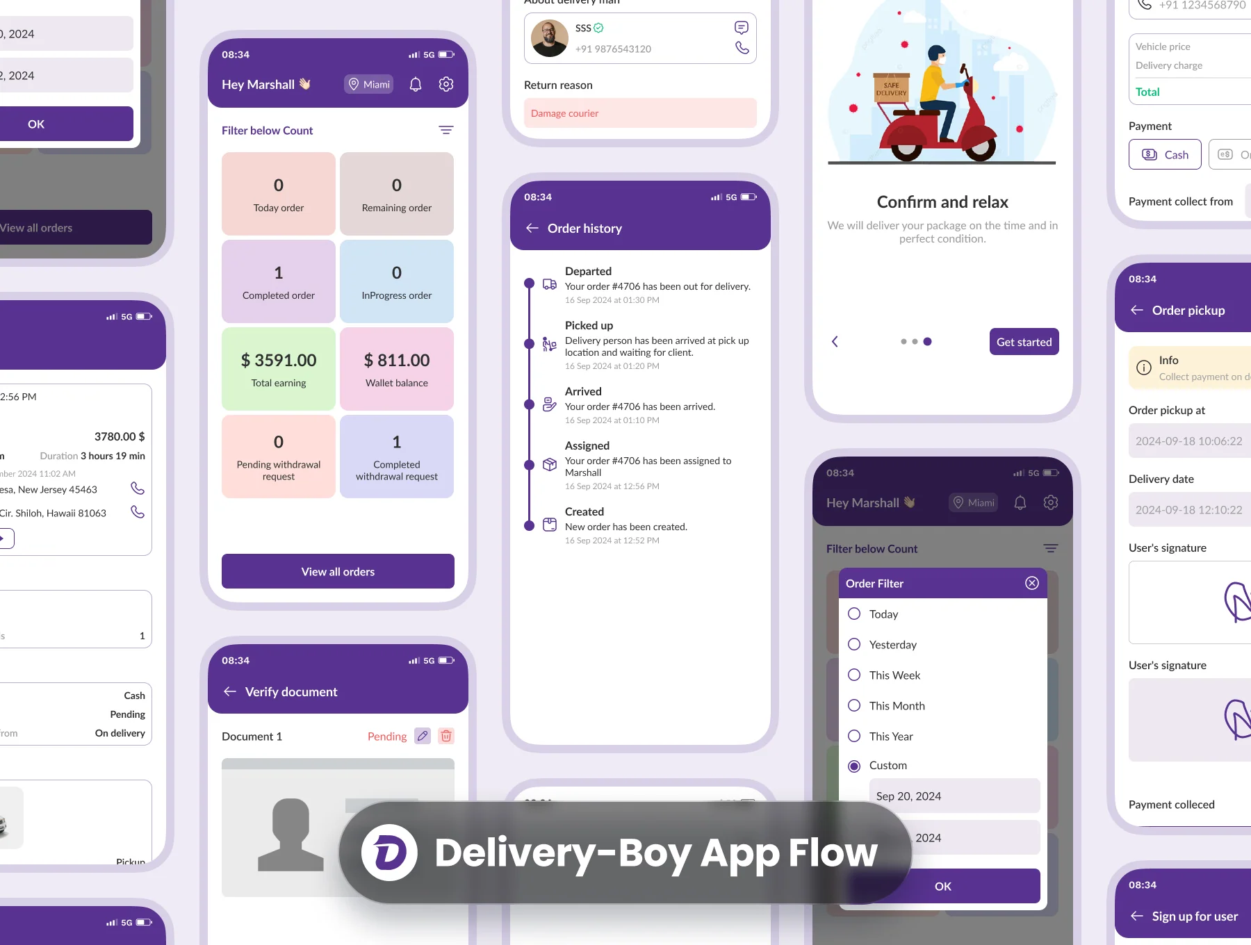Mighty Delivery - on-demand delivery app UI Kit 7