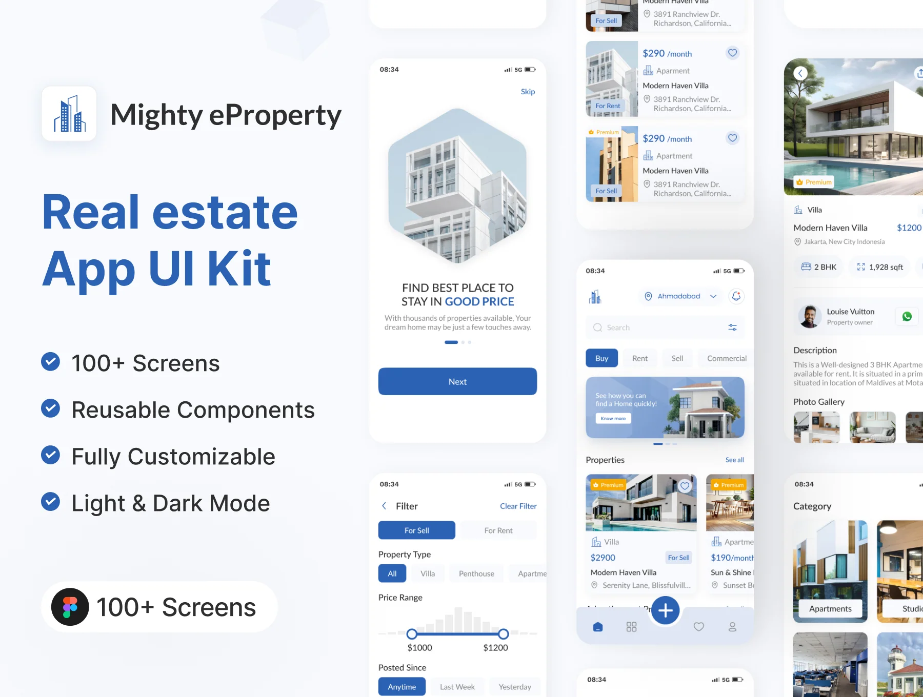 Mighty eProperty - Real-estate App UI Kit