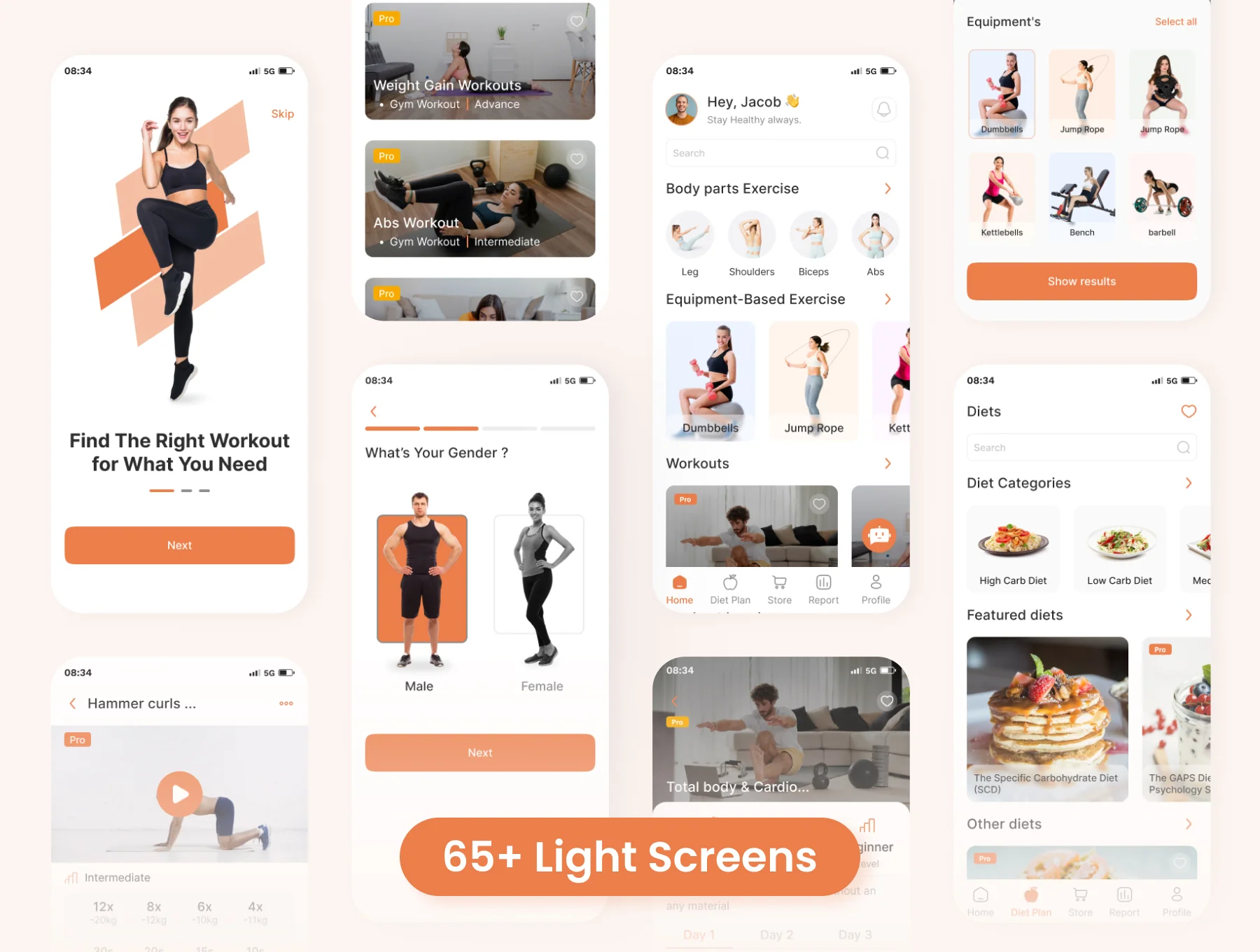 Mighty Fitness - Fitness & Diet App UI Kit 5