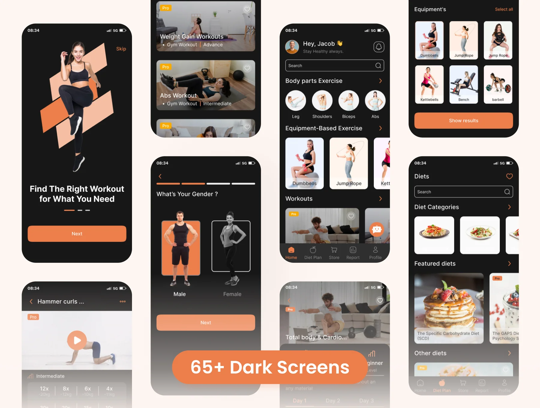 Mighty Fitness - Fitness & Diet App UI Kit 6