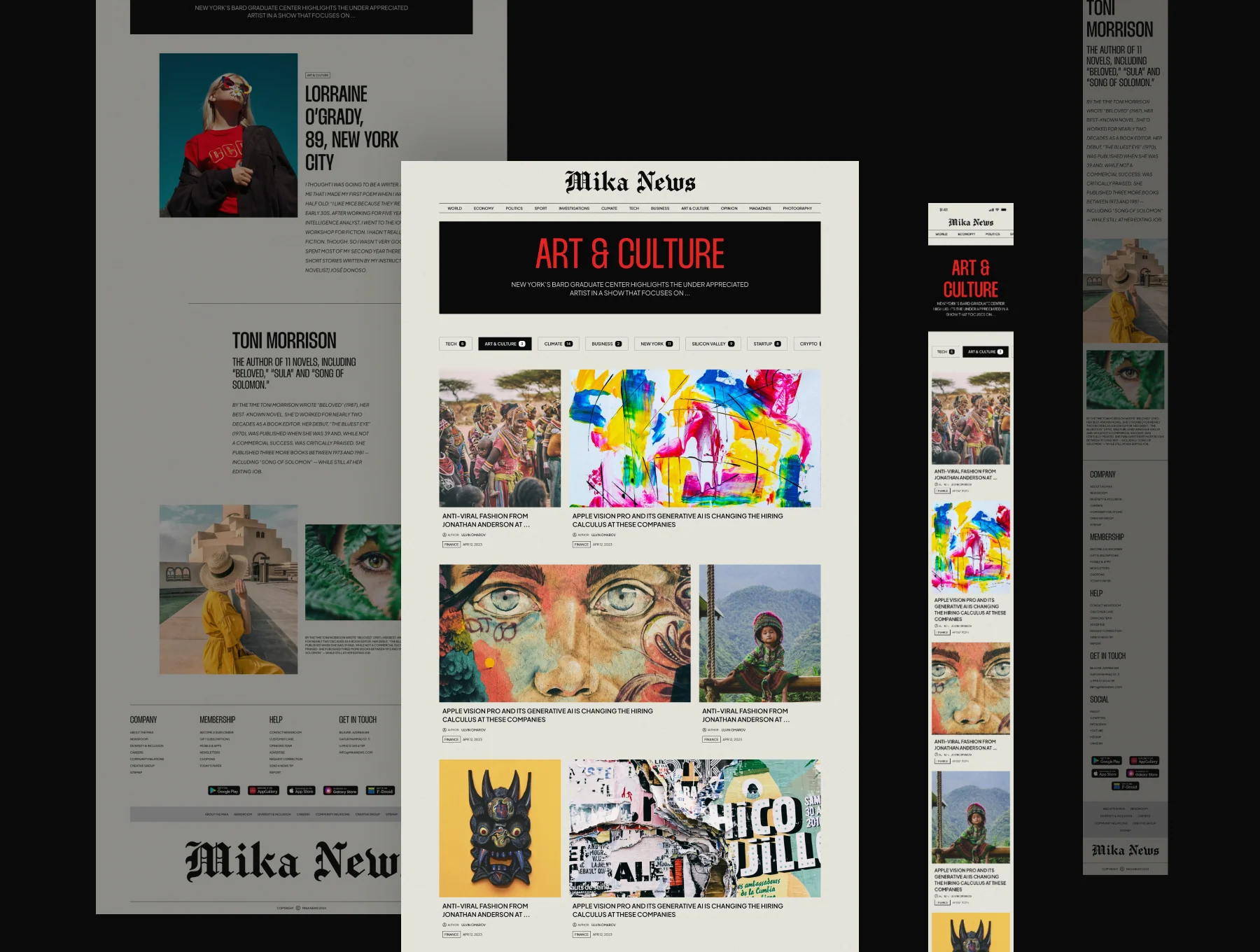 Mika News & Fashion Web & Mobile UI Kits 2