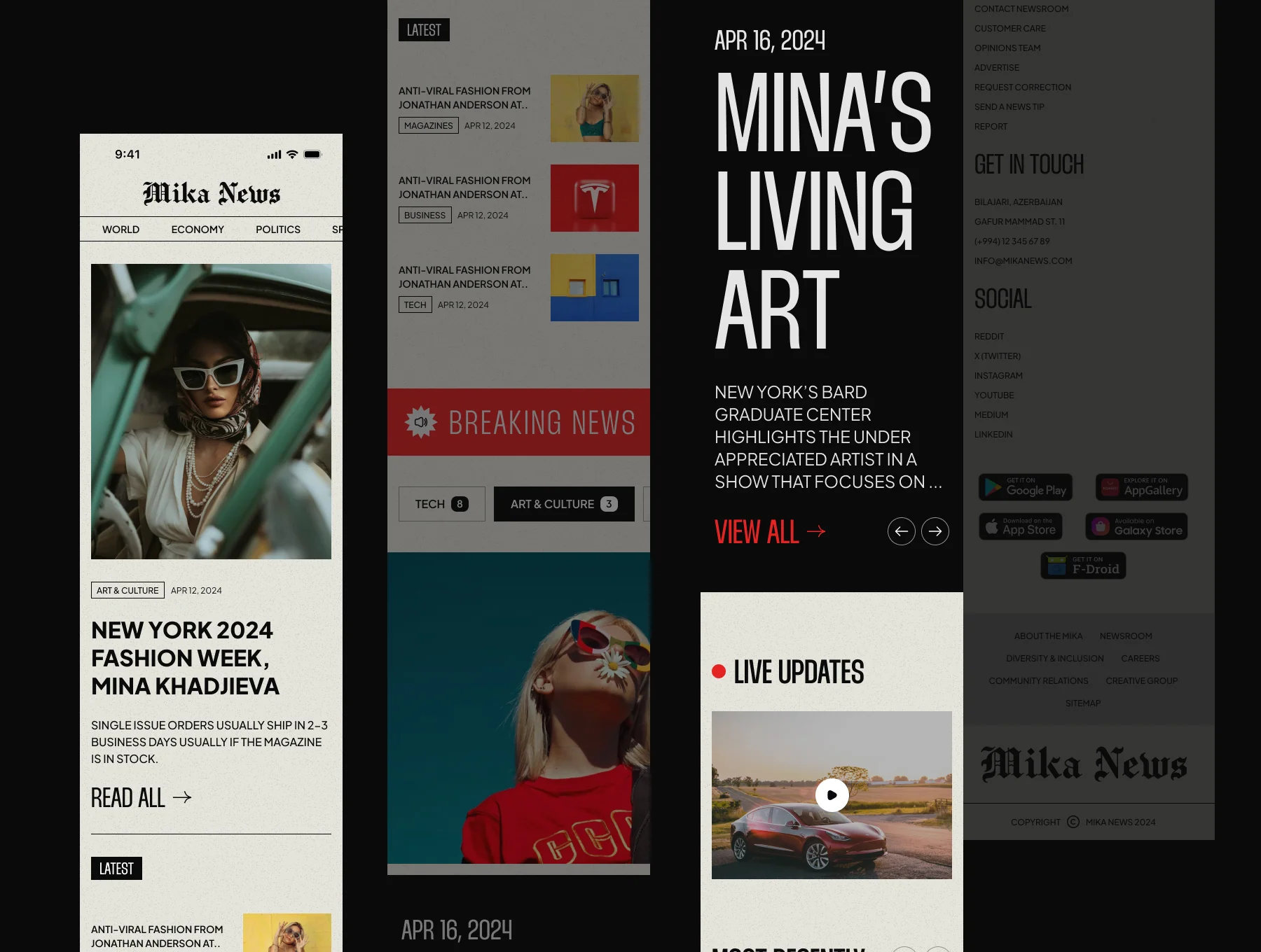 Mika News & Fashion Web & Mobile UI Kits 4